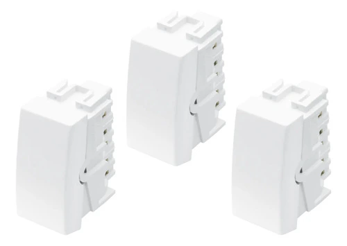 3 Un Módulo Interruptor Paralelo 10a/250v Fame Elegance 16 A/branco 250v