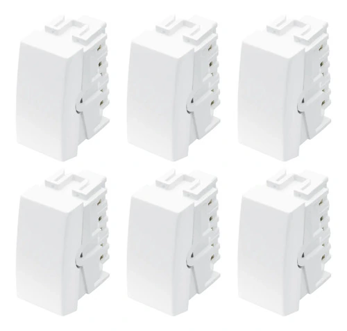 6 Un Módulo Interruptor Paralelo 10a/250v Fame Elegance 10 A/branco 250v