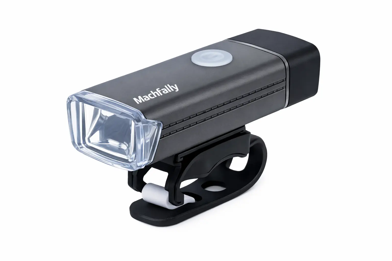 Farol Para Bicicleta Machfally Led Branco Potente Com Suporte Para Guidão E Maior Segurança Noturna