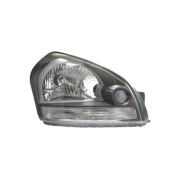 Farol Principal HYUNDAI TUCSON Lado Esquerdo Máscara Negra Aro Cinza Pisca Cristal - FABRICIO HF120E