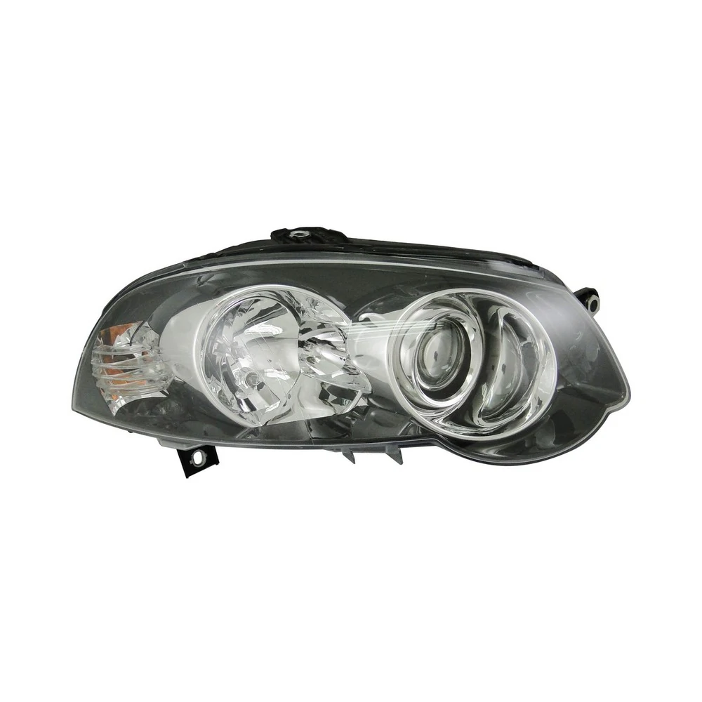 Farol Principal Lado Direito Máscara Negra Aro Cromado - FABRICIO FAR0280