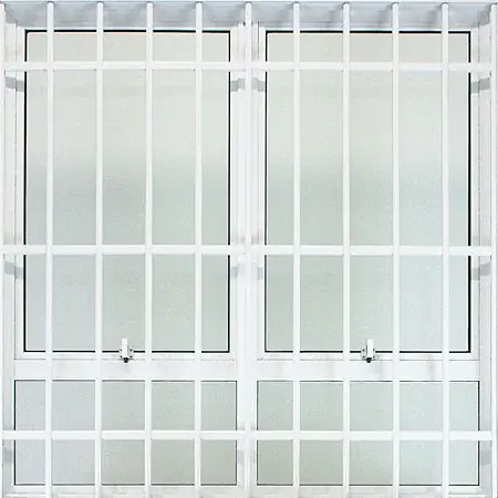 Janela Maxim-ar 100x120 Alumínio Branco Com Bandeira Fixa Com Grade Jap Perfecta Max