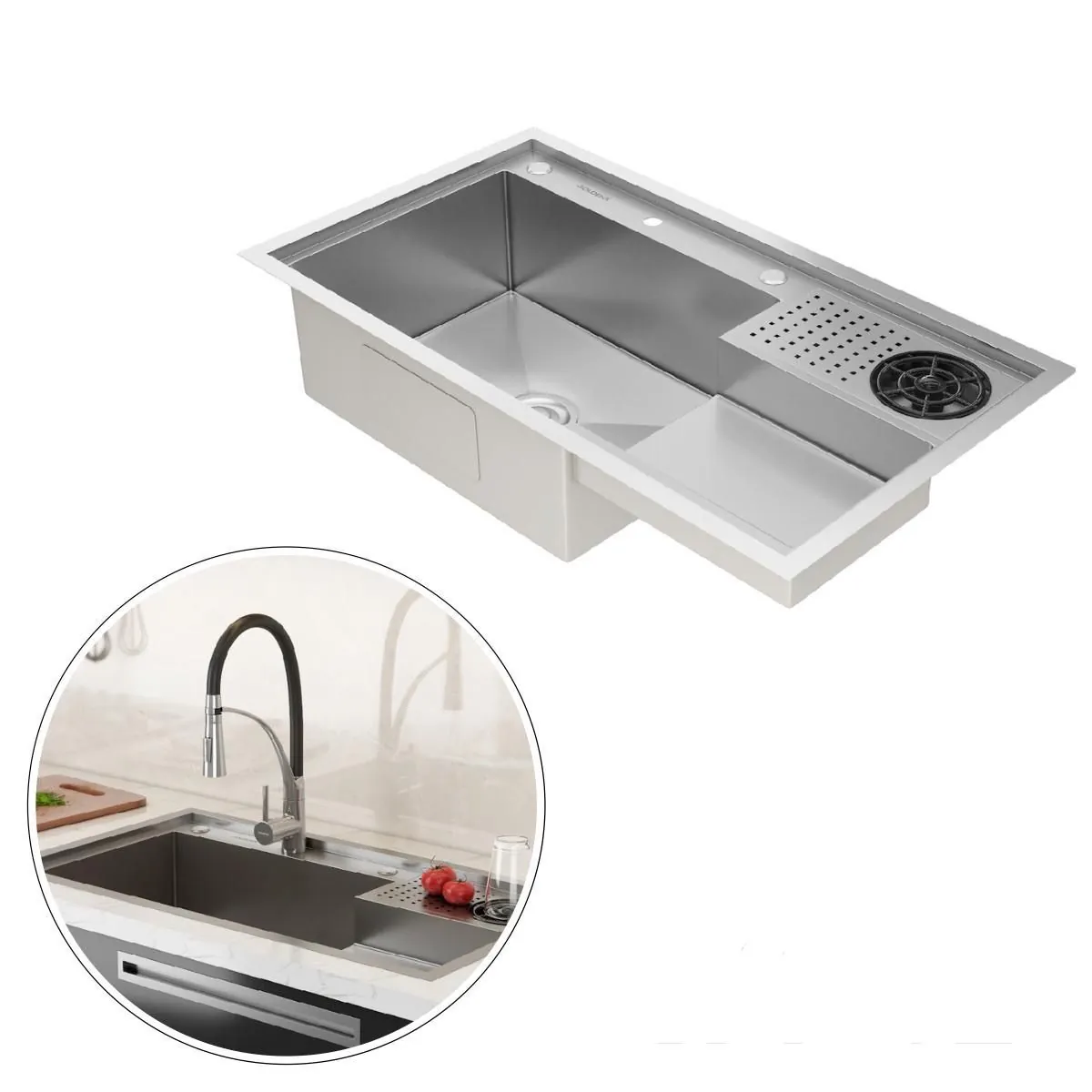 Cuba Para Cozinha Gourmet Veneza Aço Inox 304 Lava Copos Goldenx