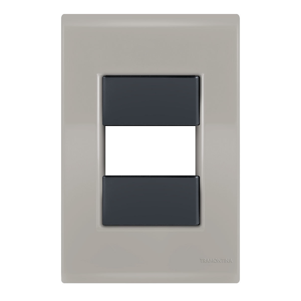 Placa 1 Módulo 4x2 - Tramontina Liz Fendi / Grafite - Tlfg036