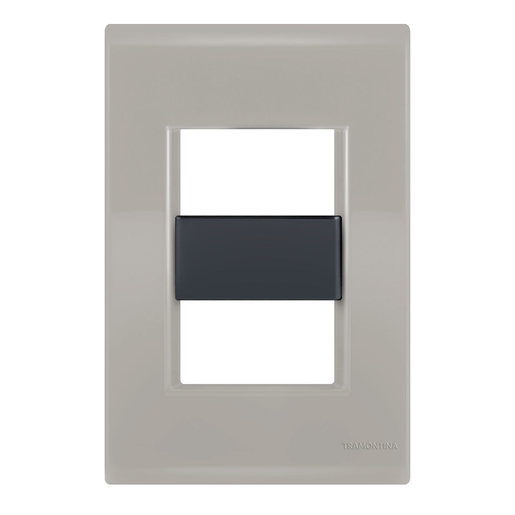 Placa 2 Módulos 4x2 - Tramontina Liz Fendi / Grafite - Tlfg037