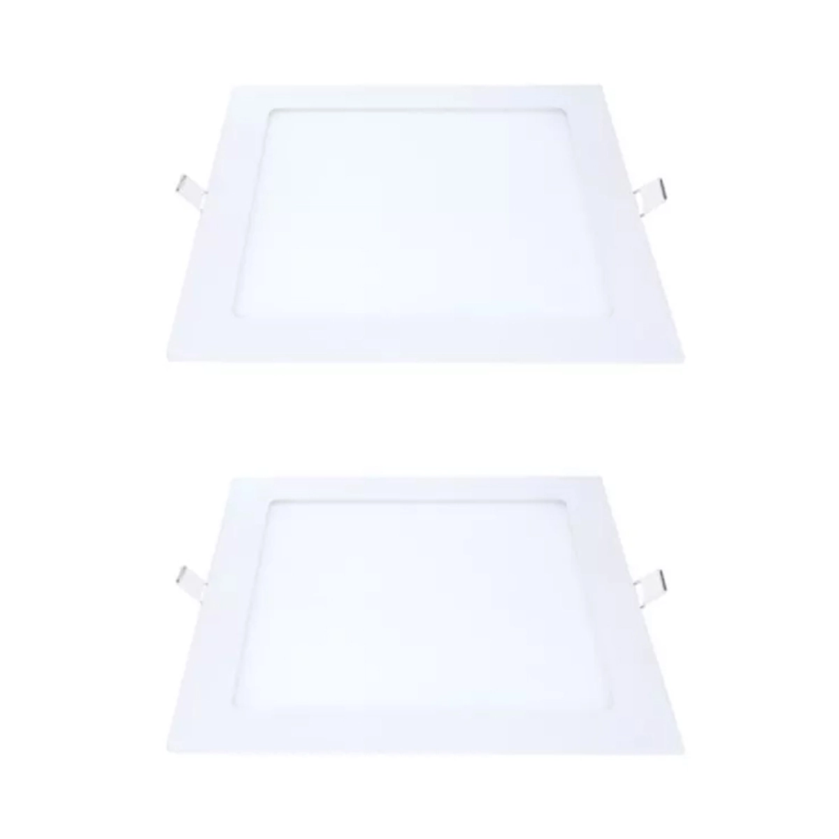 Kit 2 Painel Led Embutir Quadrado Luz Branca 6500k 24w 29cm