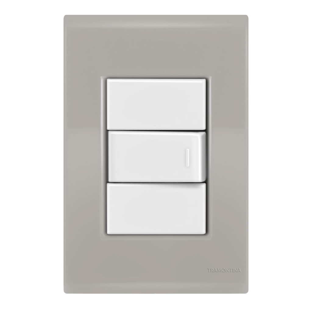 Conjunto 1 Interruptor Simples - Tramontina Liz Fendi / Branco - Tlfb001