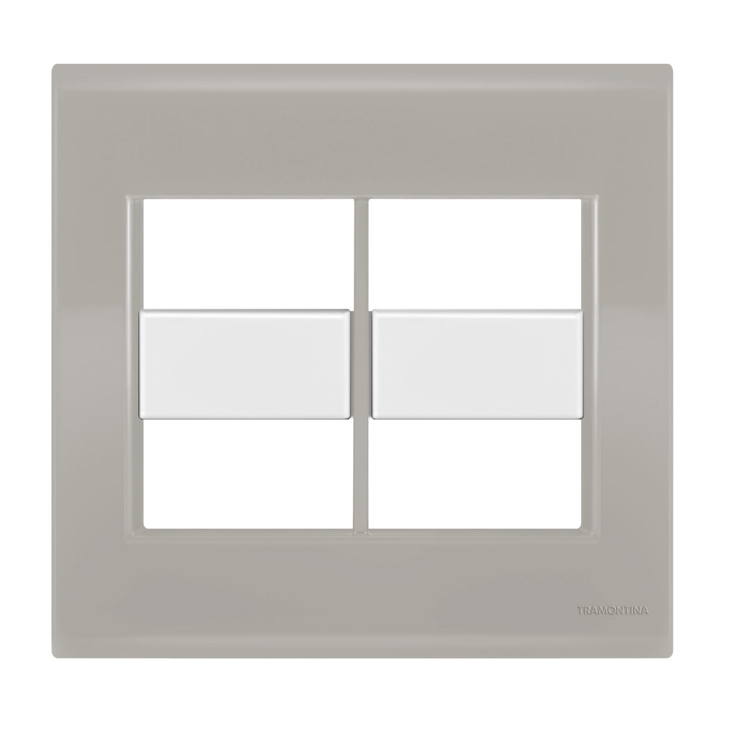 Placa 4 Módulos 4x4 - Tramontina Liz Fendi / Branco - Tlfb042