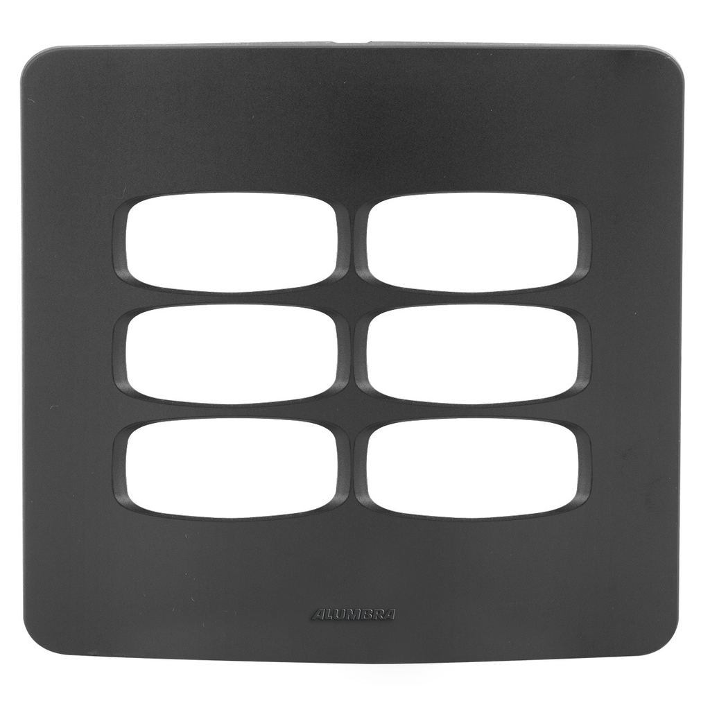 Placa 6 Módulos 4x4 - Alumbra Gracia Black Maxx - Gbmx043
