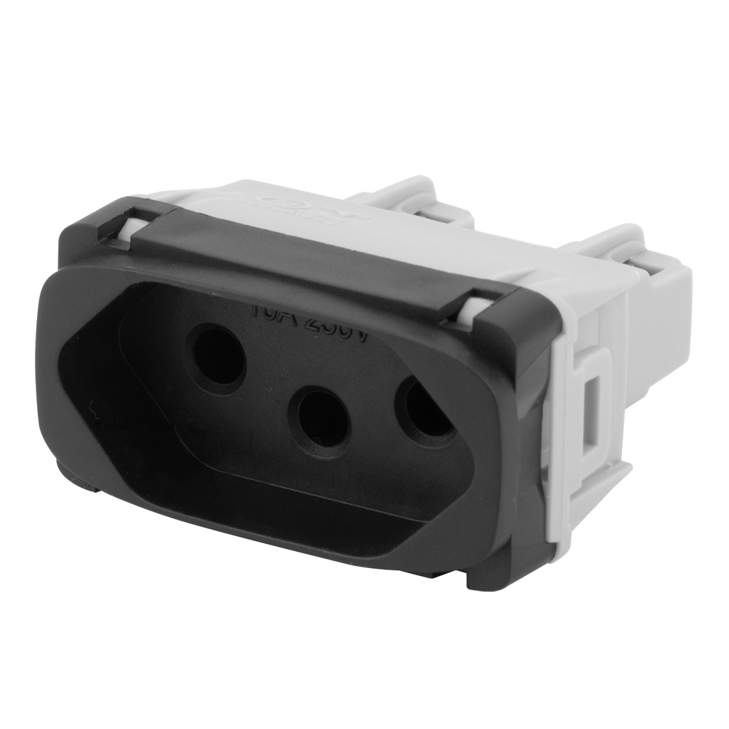 Módulo Tomada 10a - Alumbra Gracia Black Maxx - Gbmx046