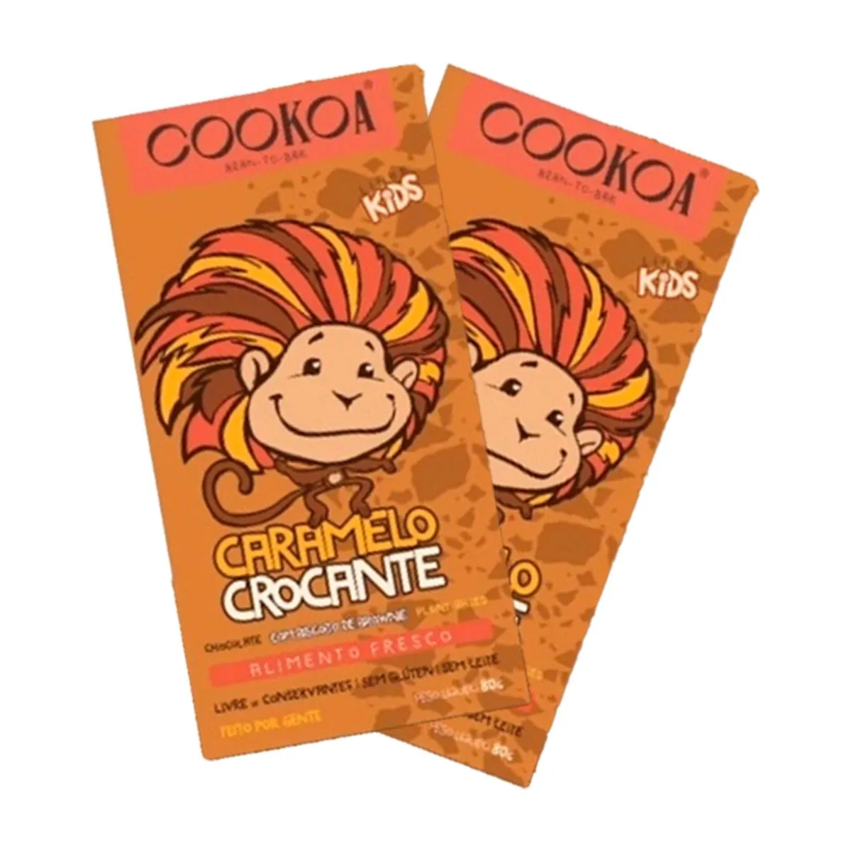 Kit 2X: Chocolate Caramelo Crocante Vegano Cookoa 80g