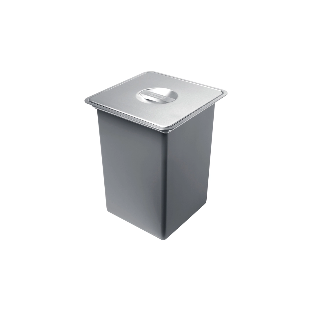 Lixeira para Cozinha de Embutir 10L Metal Inox Manual Pia Prata Franke