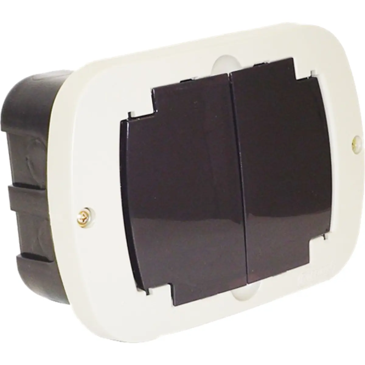 Centrinho Pvc Embutir Para 8 Disjuntores Din Branco Tampa Fume Vazio
