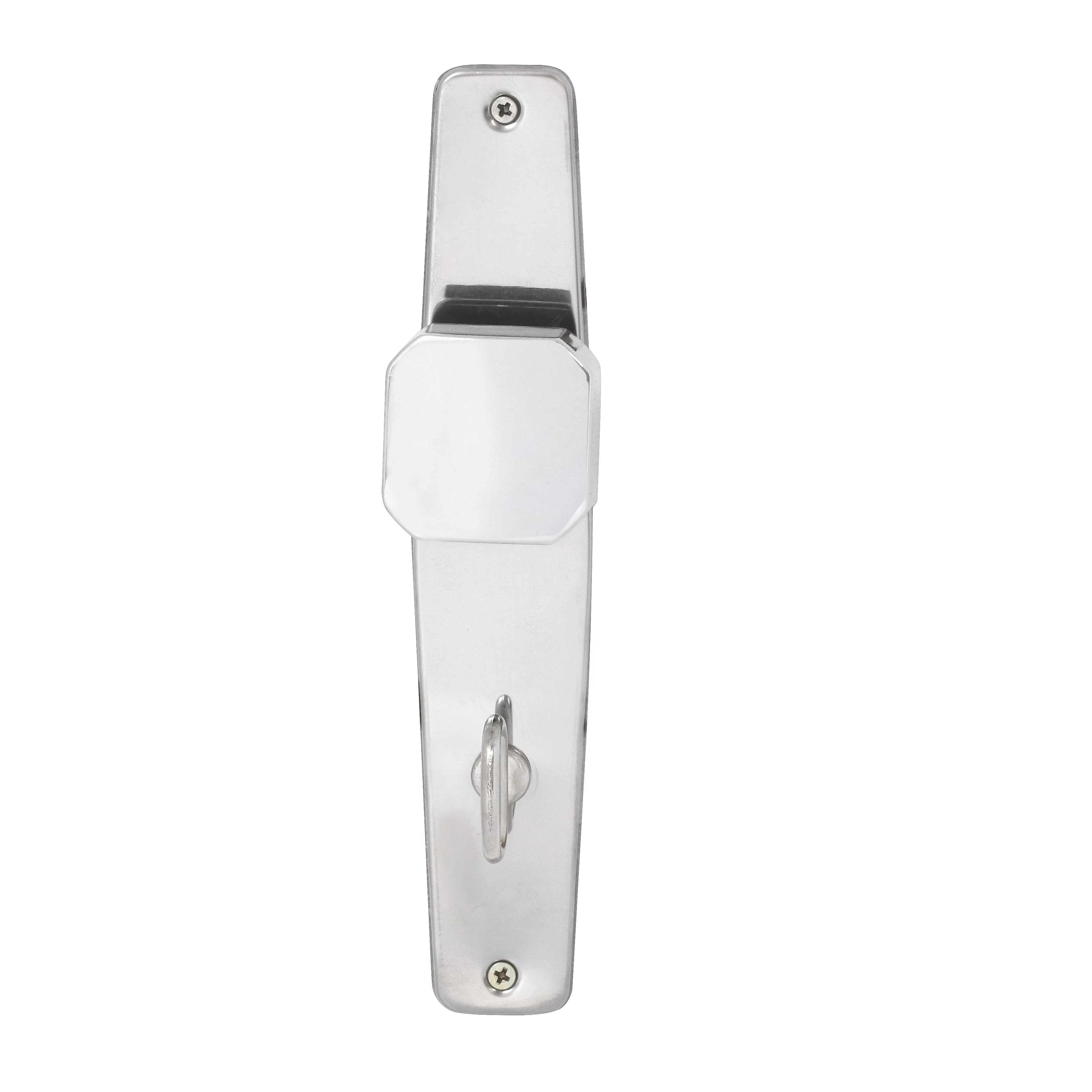 Fechadura Arouca para Porta do Banheiro Cromado 55mm Chave Simples Due