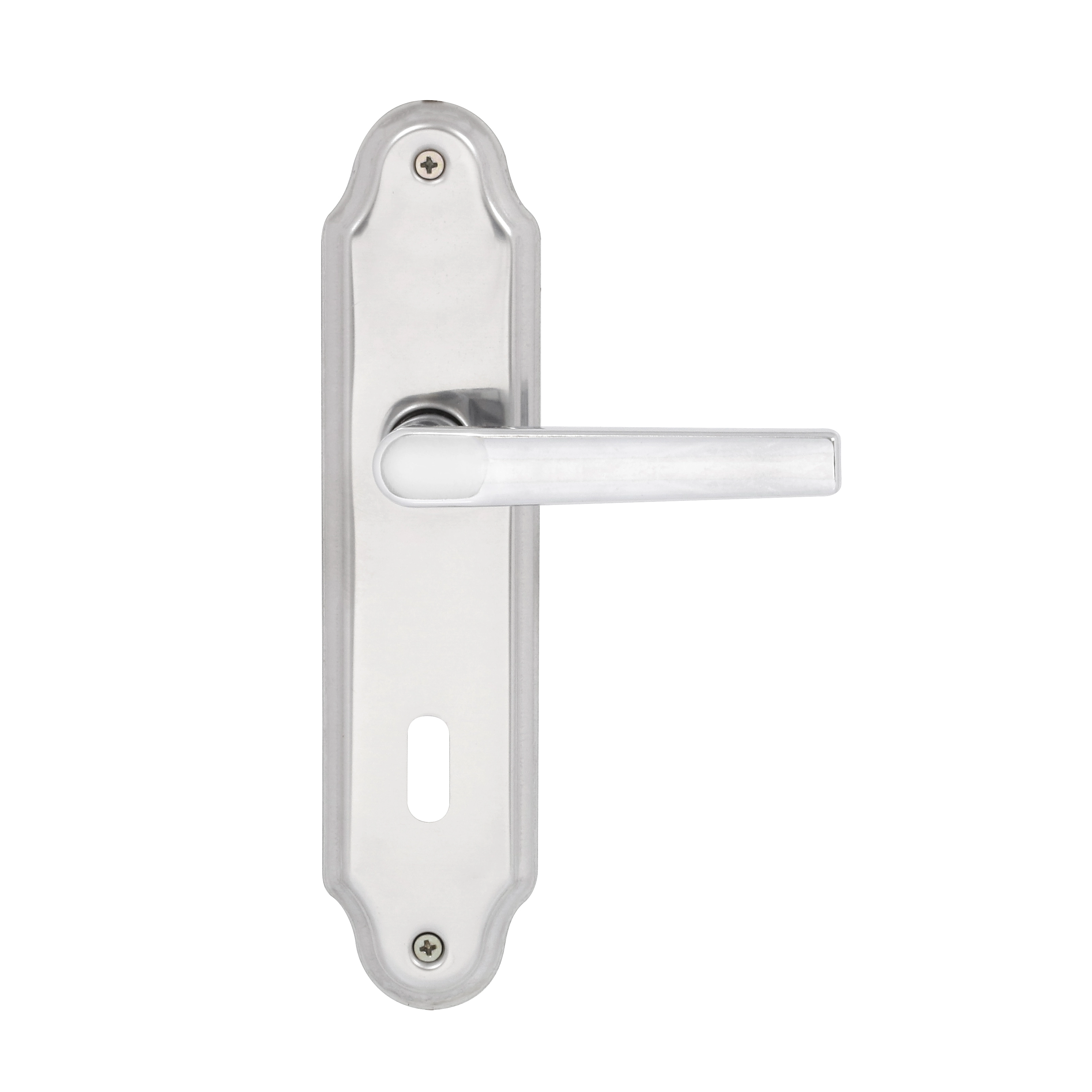 Fechadura para Porta Interna Arouca Uno Cromado 40mm Aço Inox Chave Simples