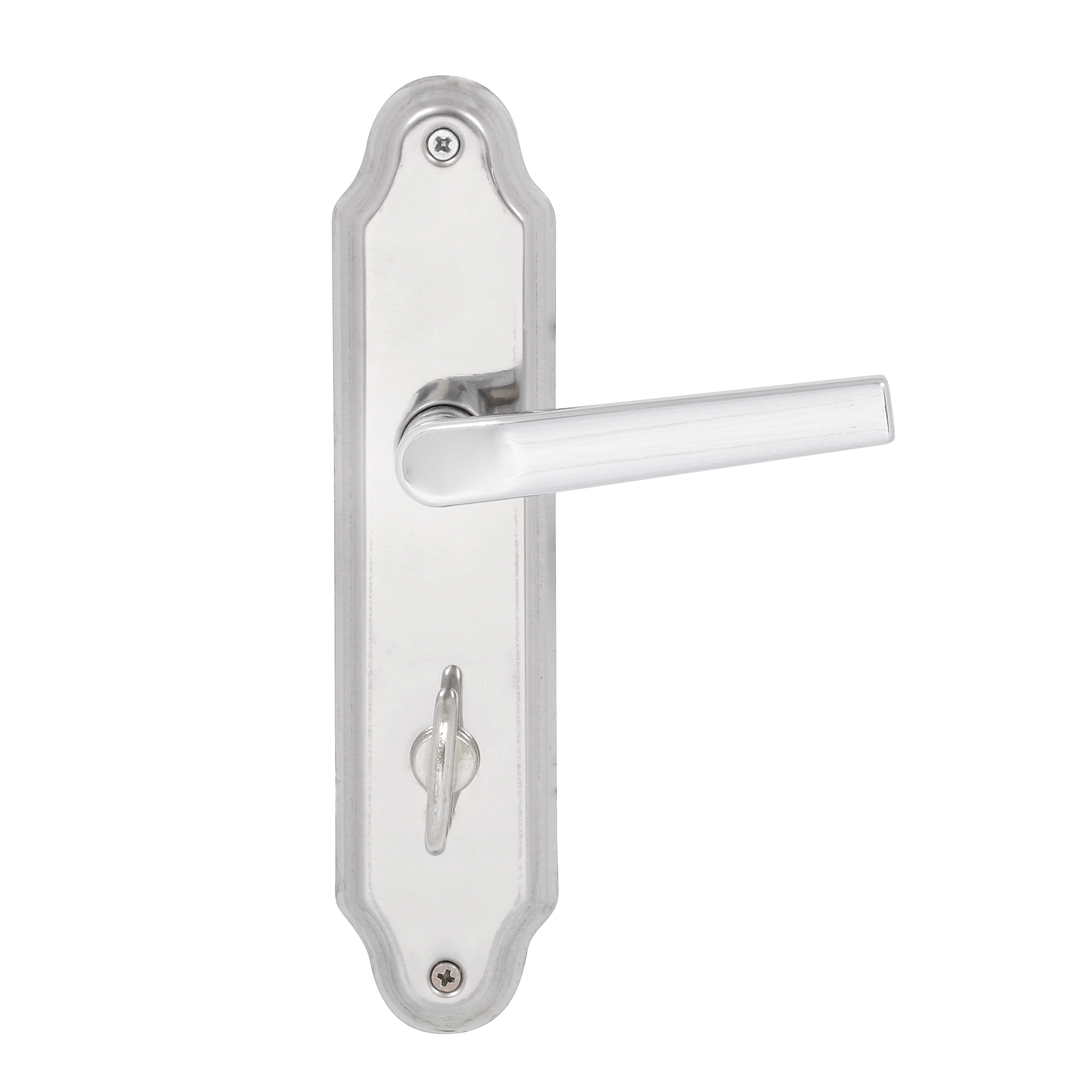 Fechadura para Porta do Banheiro Arouca Uno Cromado 40mm Aço Inox Chave Simples