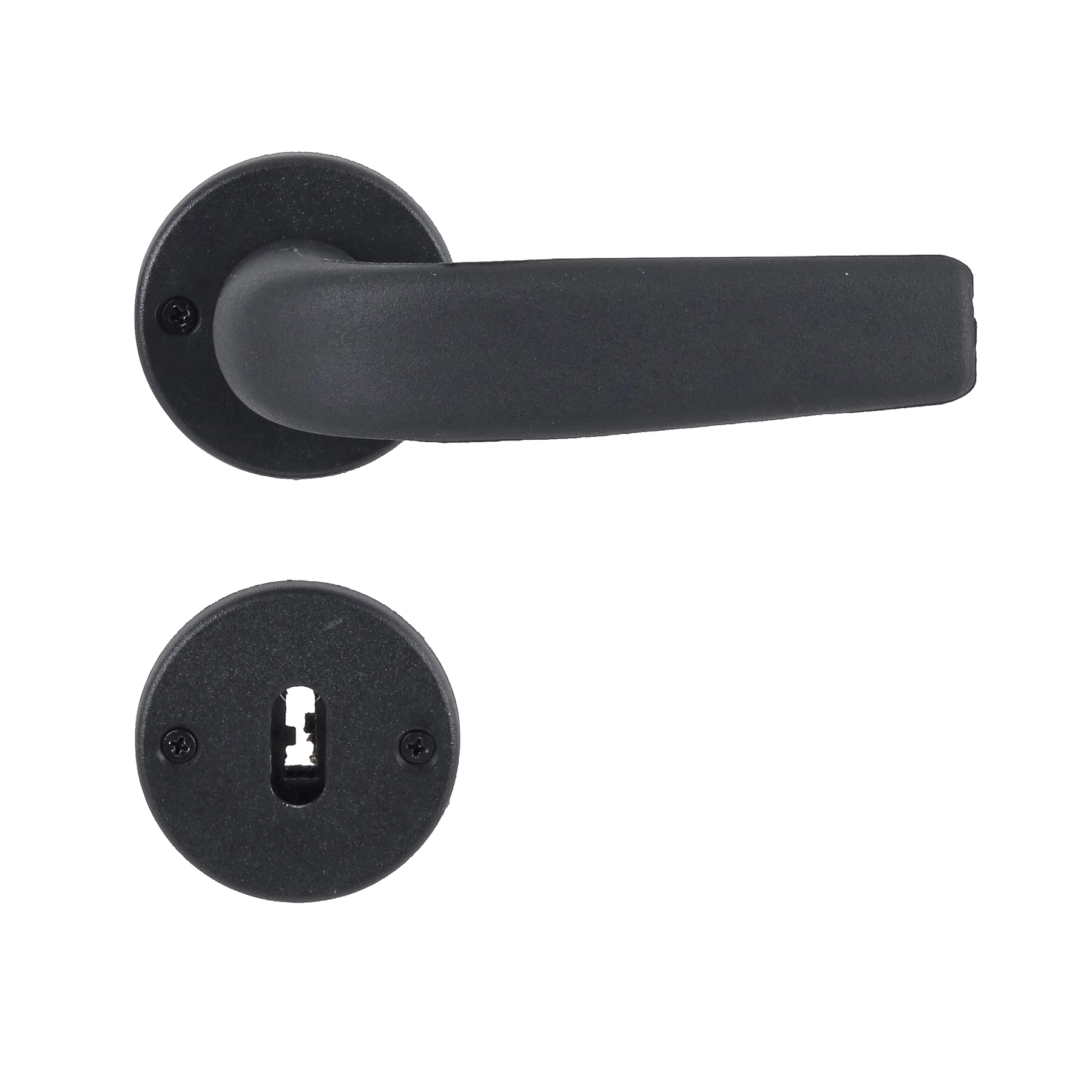 Fechadura Arouca para Porta Interna Preto 40mm Chave Simples Ecco