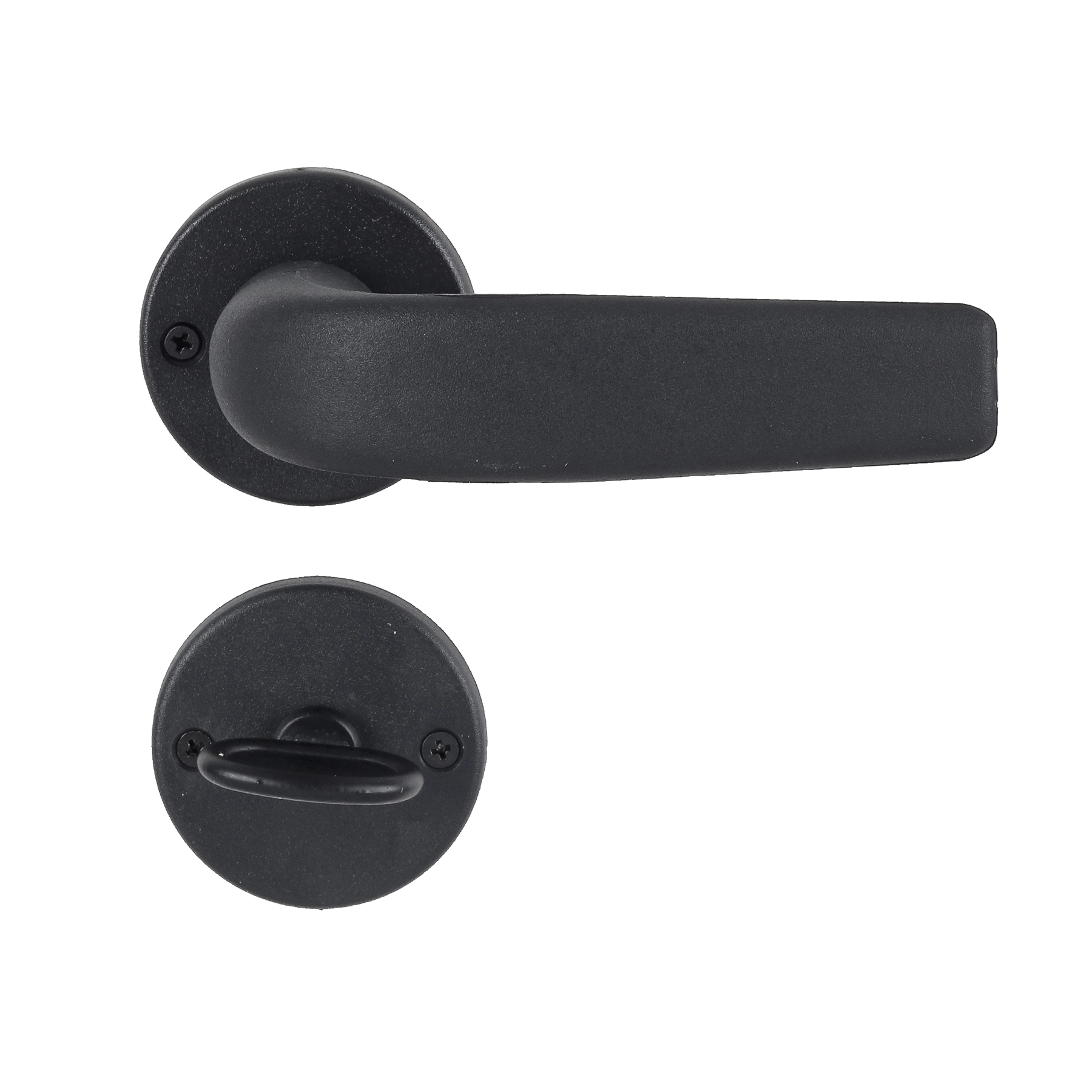 Fechadura Arouca para Porta do Banheiro Preto 40mm Chave Simples Ecco