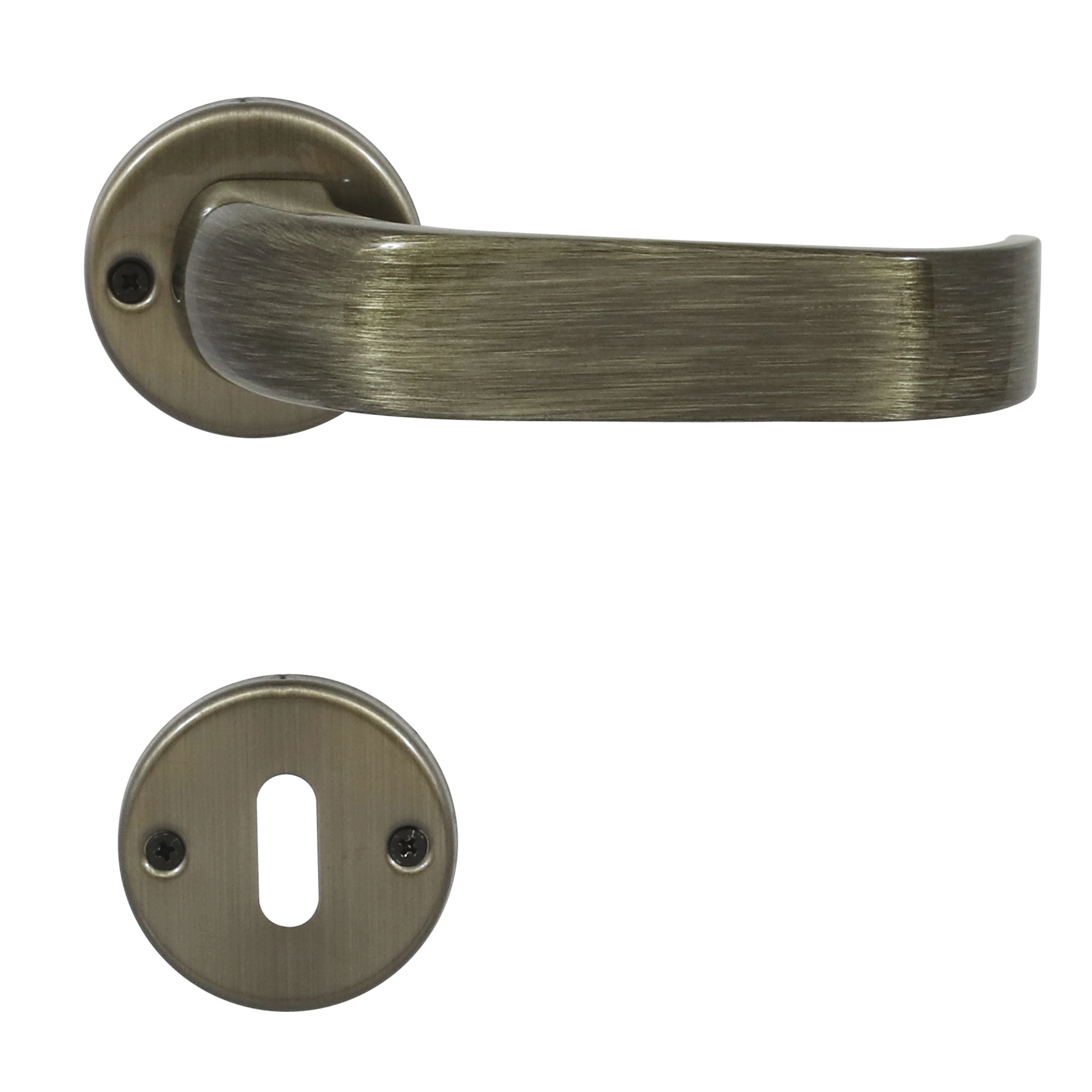 Fechadura para Porta Interna Arouca Una Z Antique (Oxidado) 40mm Aço Inox Chave Simples