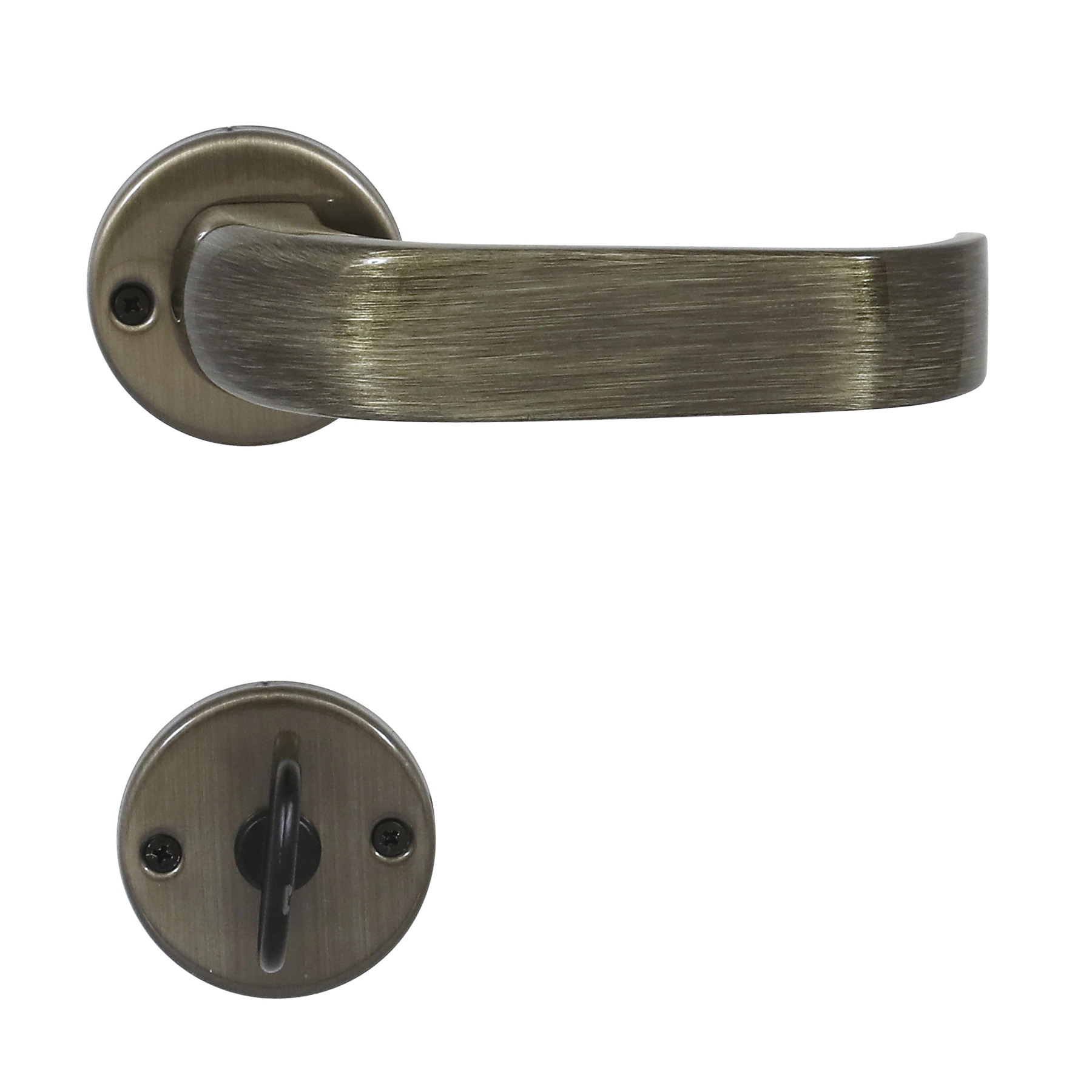 Fechadura para Porta do Banheiro Arouca Una Z Antique (Oxidado) 40mm Aço Inox Chave Simples