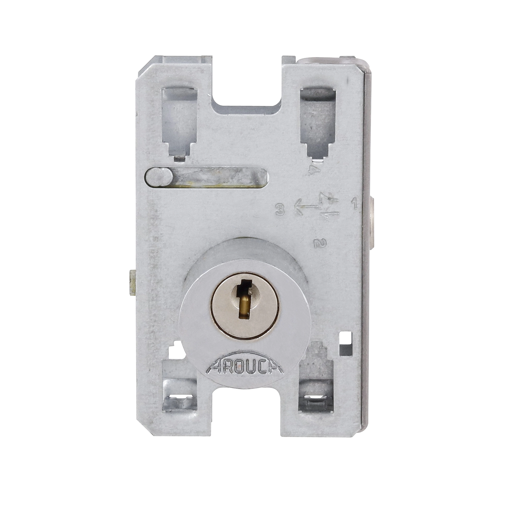 Fechadura Arouca para Porta Interna Cromado 20mm Inox Chave Simples Sta Marina