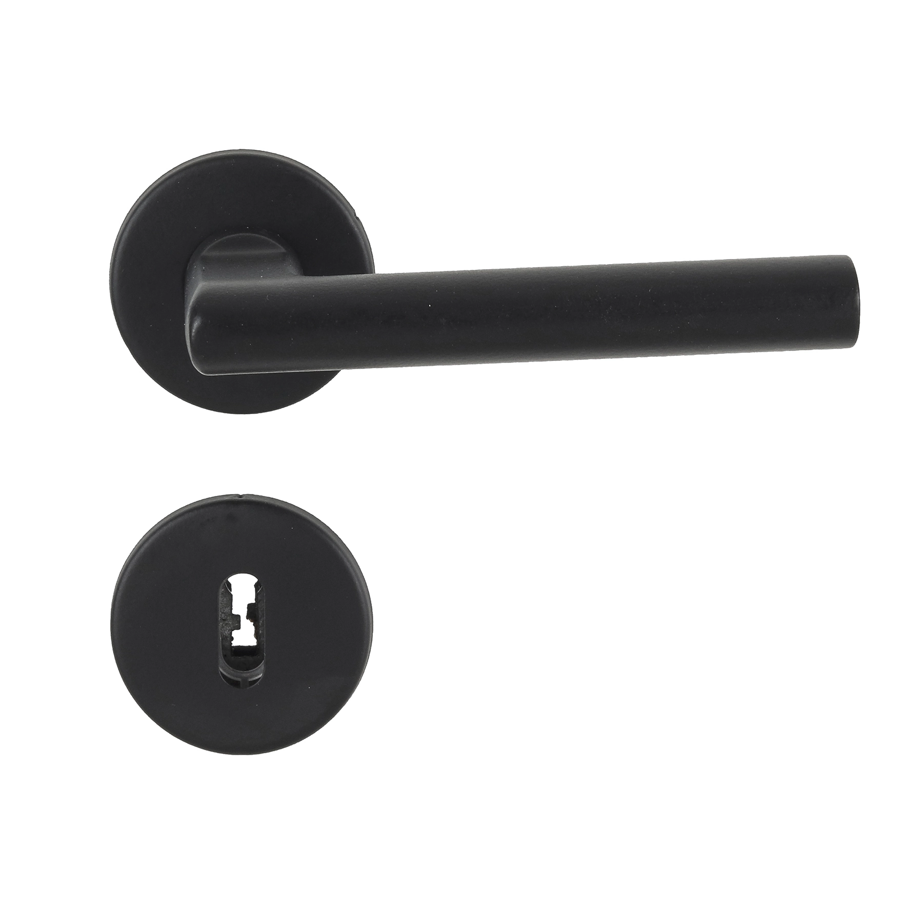 Fechadura Arouca para Porta Interna Preto 55mm Chave Simples Reta