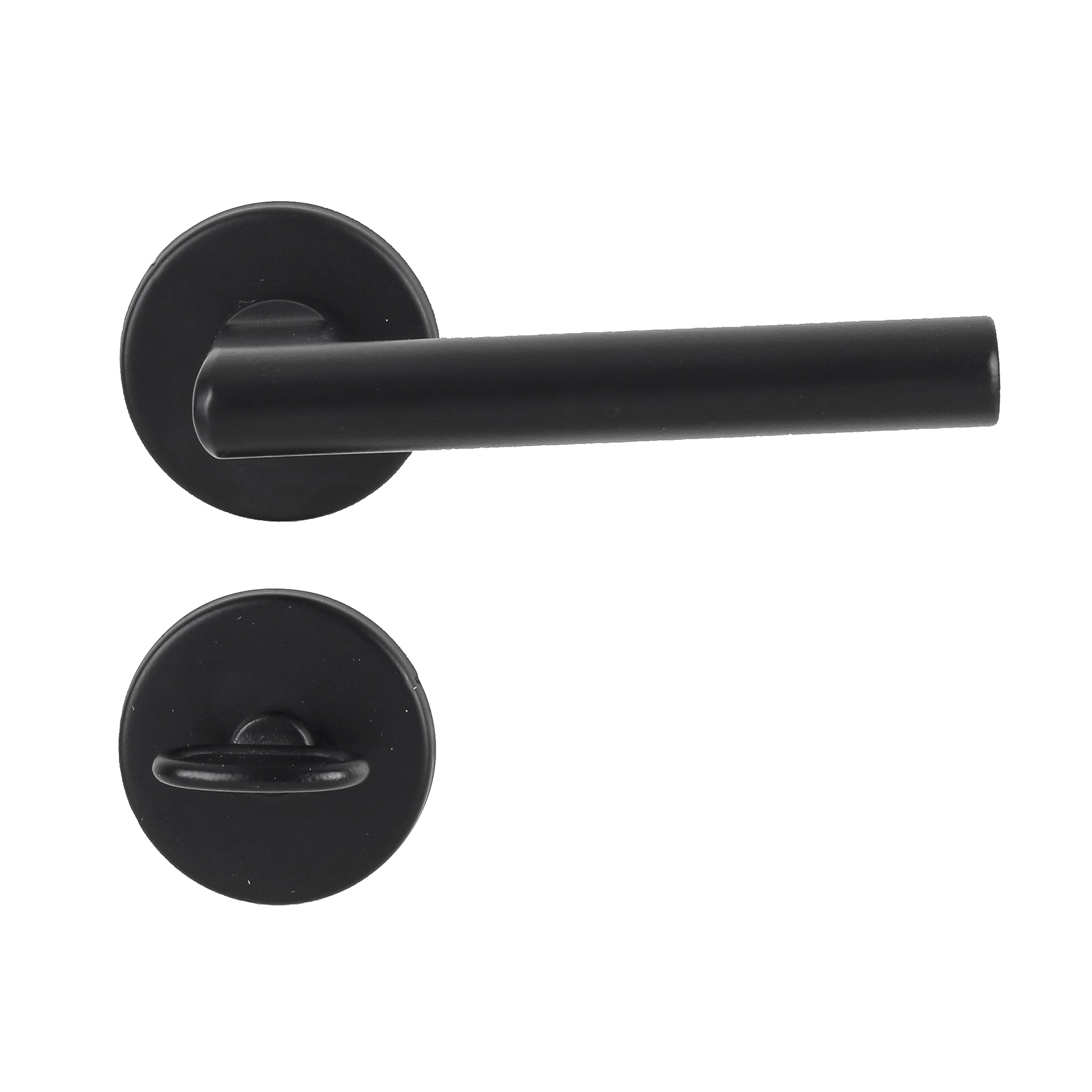 Fechadura Arouca para Porta do Banheiro Preto 55mm Chave Simples Reta