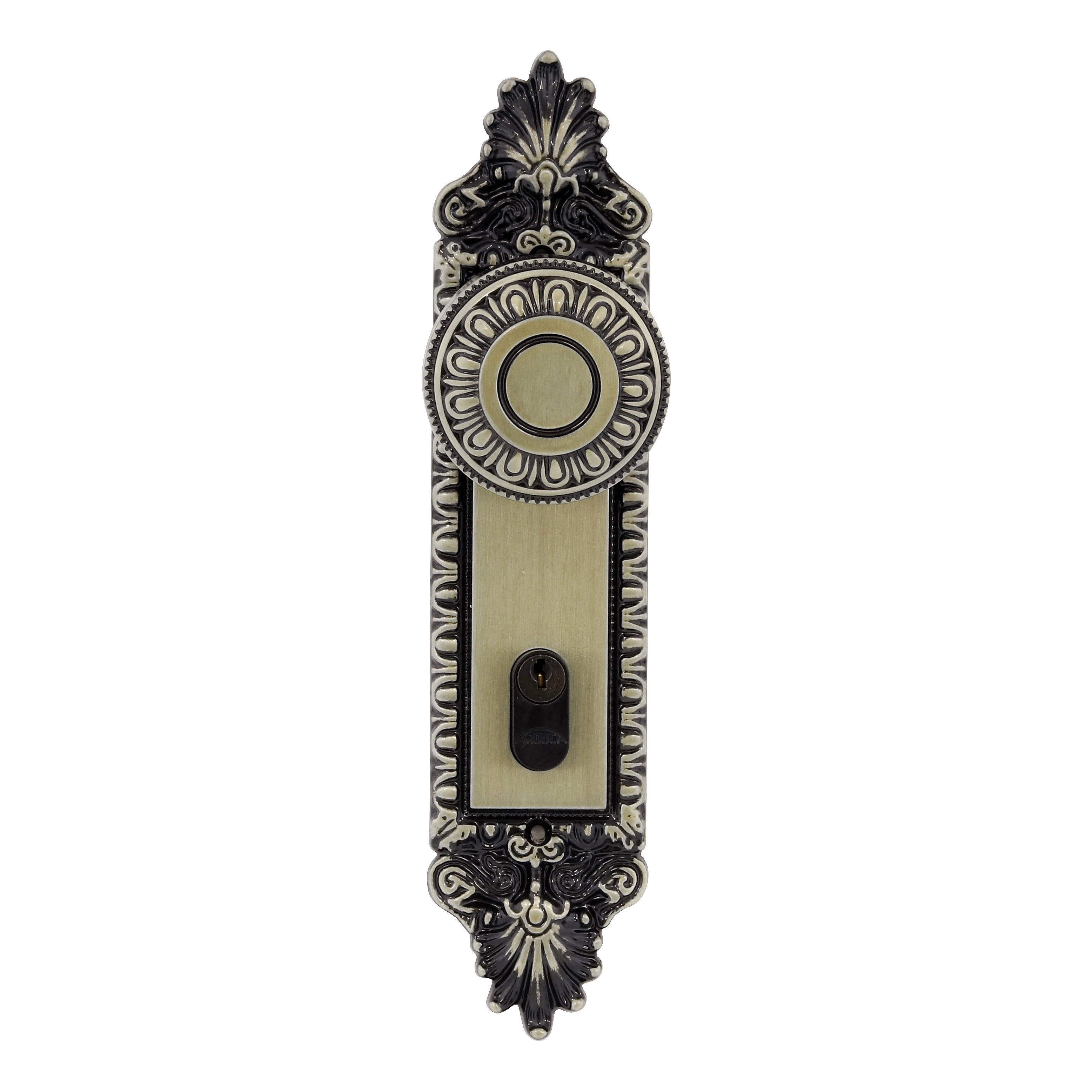 Fechadura para Porta de Entrada Arouca Mercúrio Antique (Oxidado) 55mm Aço Inox Chave Simples