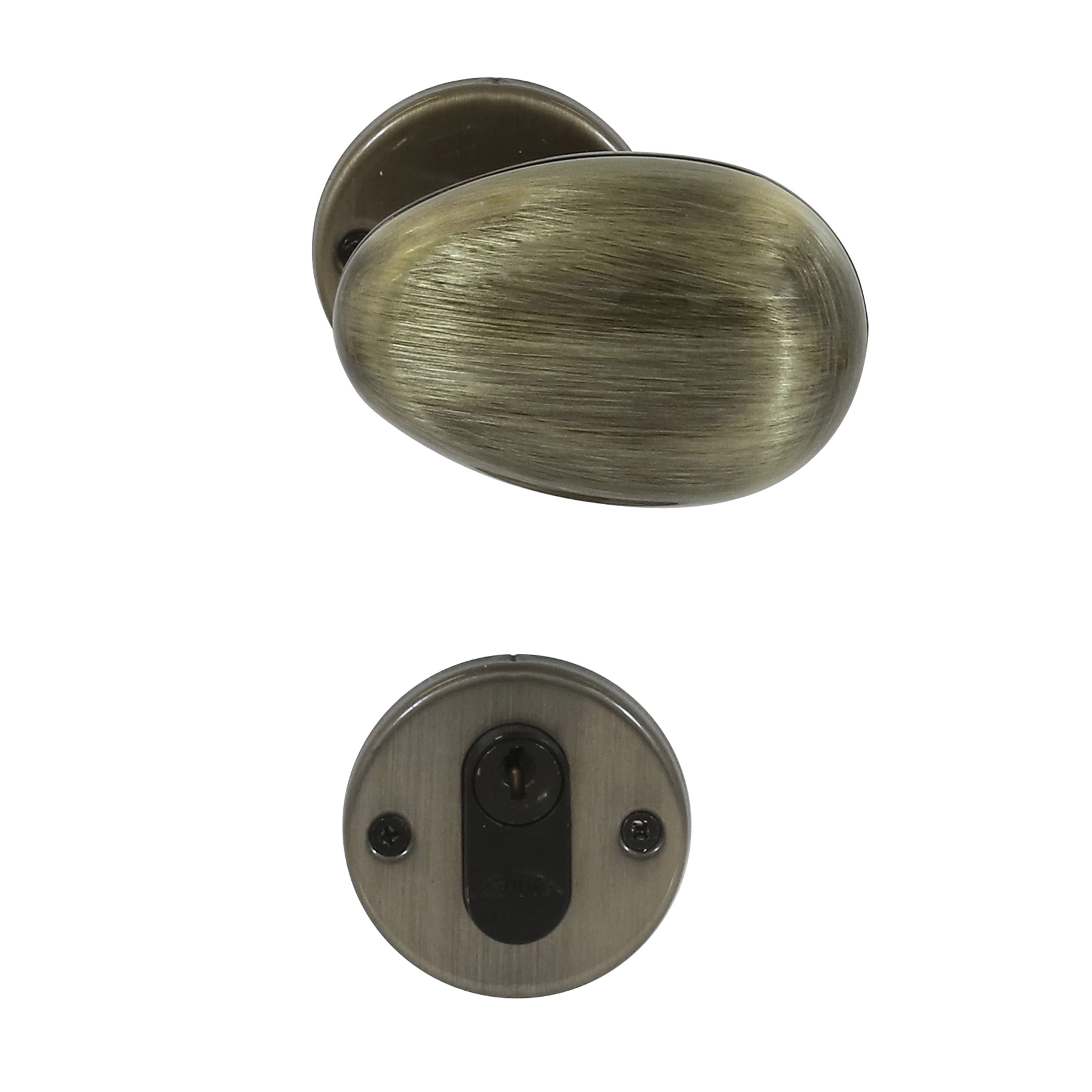 Fechadura Arouca para Porta de Entrada Antique 40mm Chave Simples Ovo Z