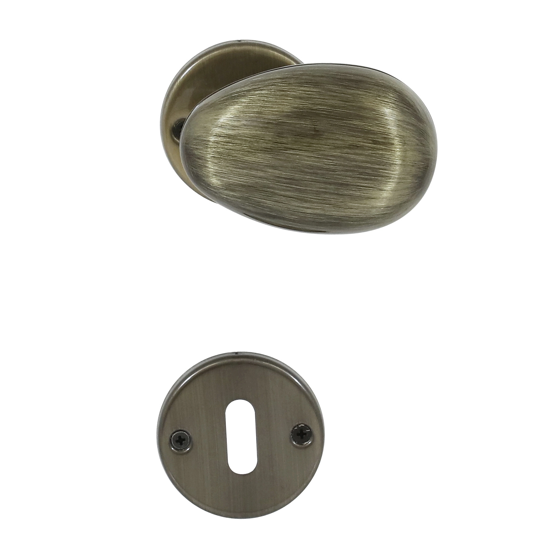 Fechadura Arouca para Porta Interna Antique 40mm Chave Simples Ovo Z