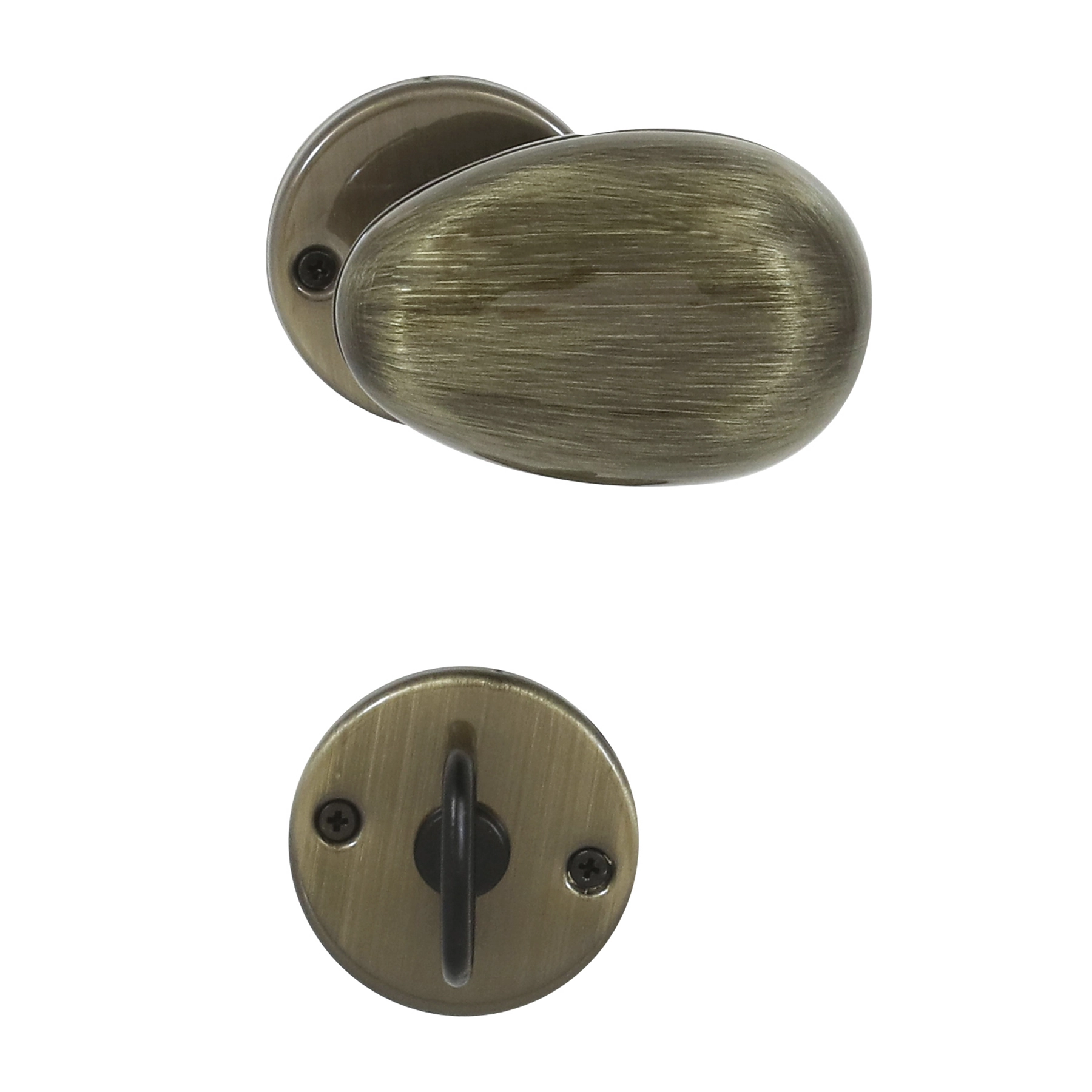Fechadura Arouca para Porta do Banheiro Antique 40mm Chave Simples Ovo Z