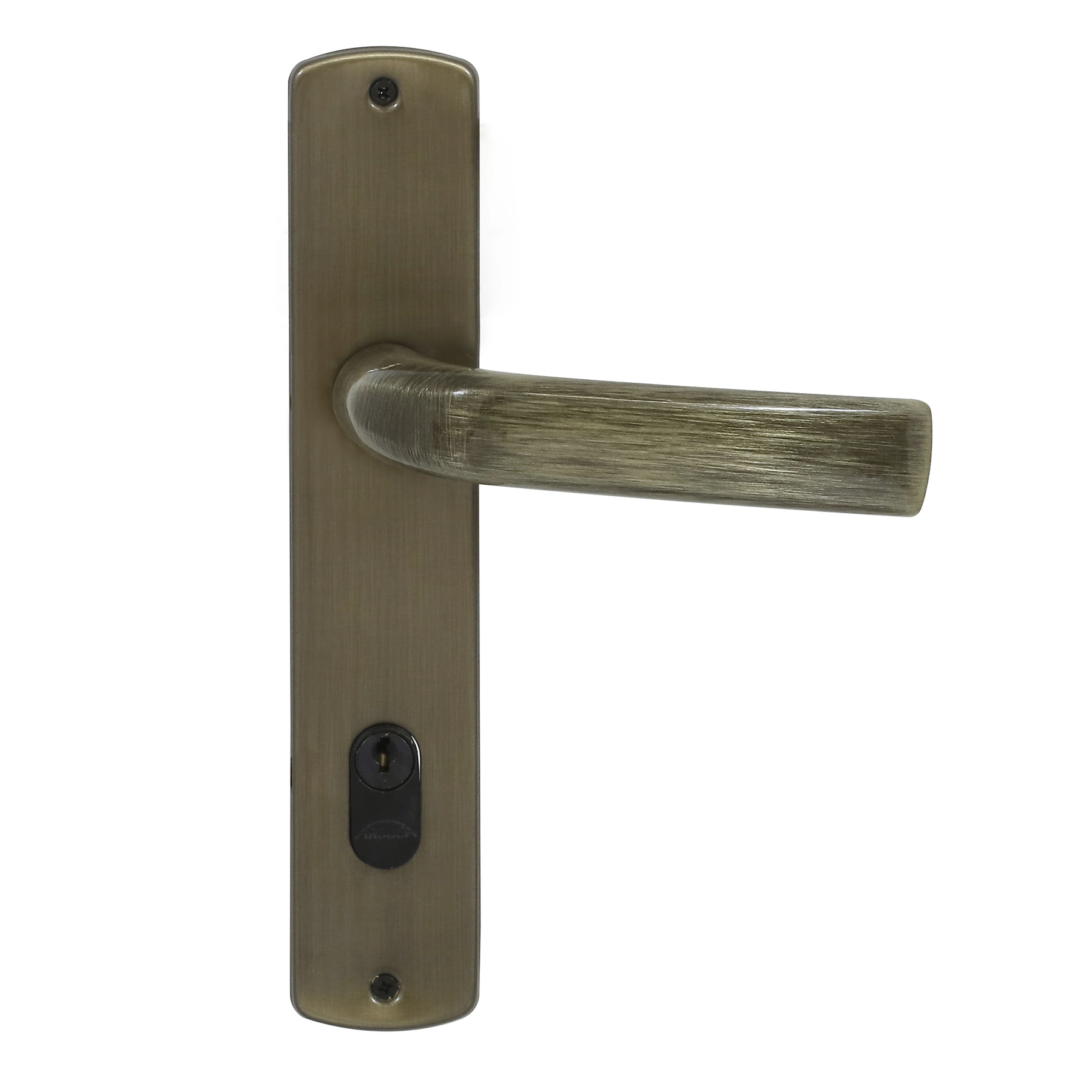 Fechadura para Porta de Entrada Arouca Romana Z Antique (Oxidado) 55mm Aço Inox Chave Simples