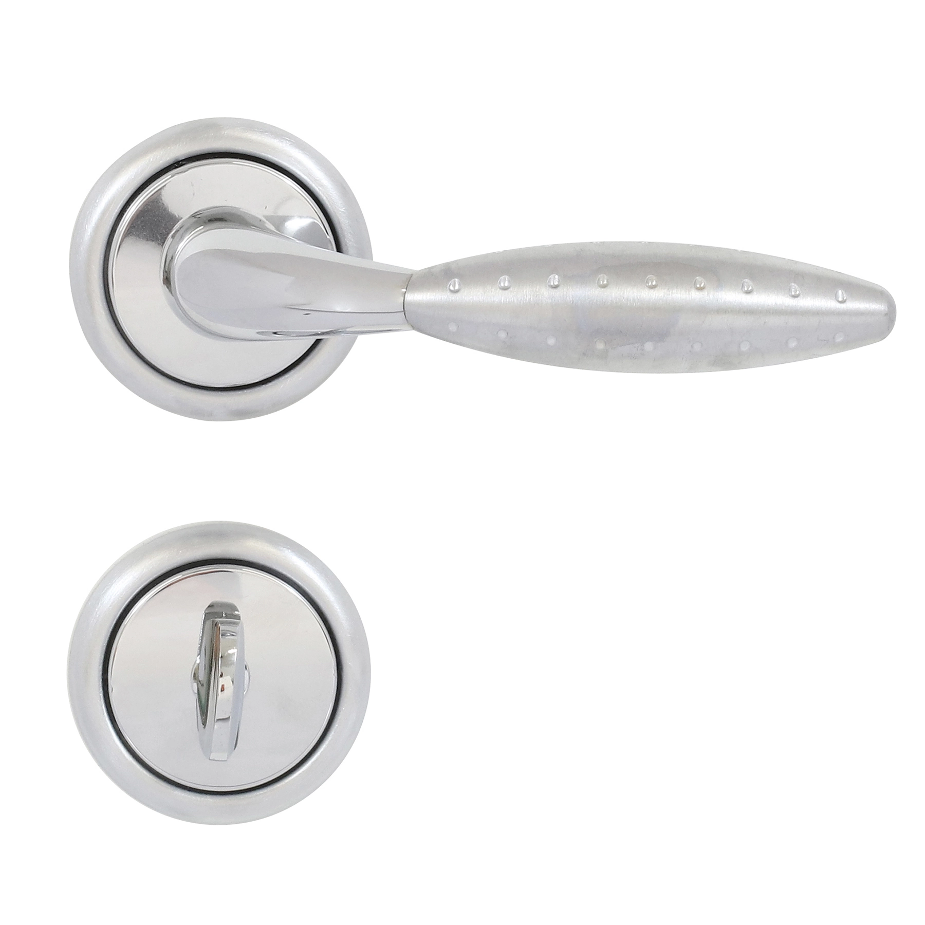 Fechadura Porta Banheiro 55mm Aço Cromado Acetinado Fusion Arouca