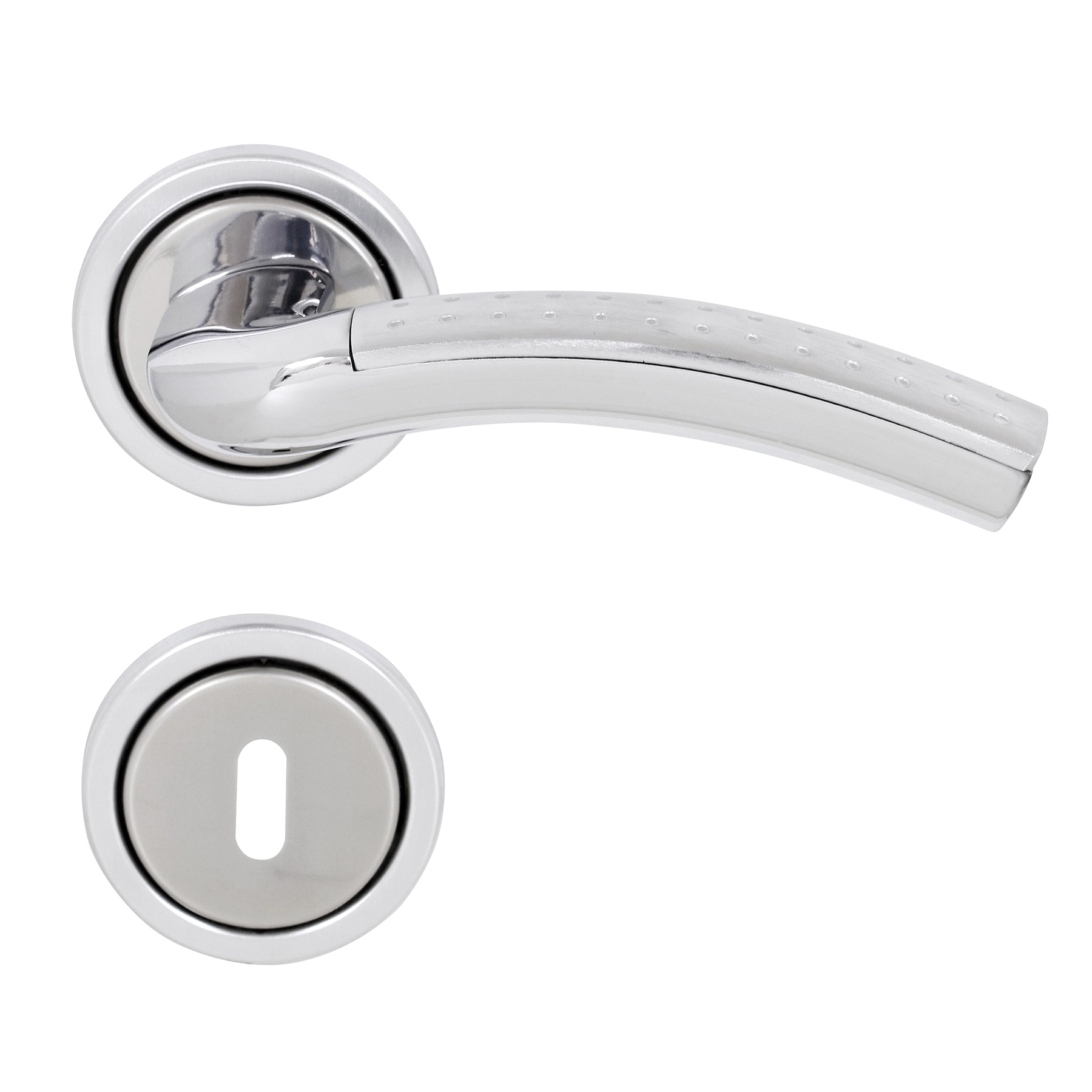 Fechadura Arouca para Porta Interna Acetinado 55mm Chave Simples Hebe