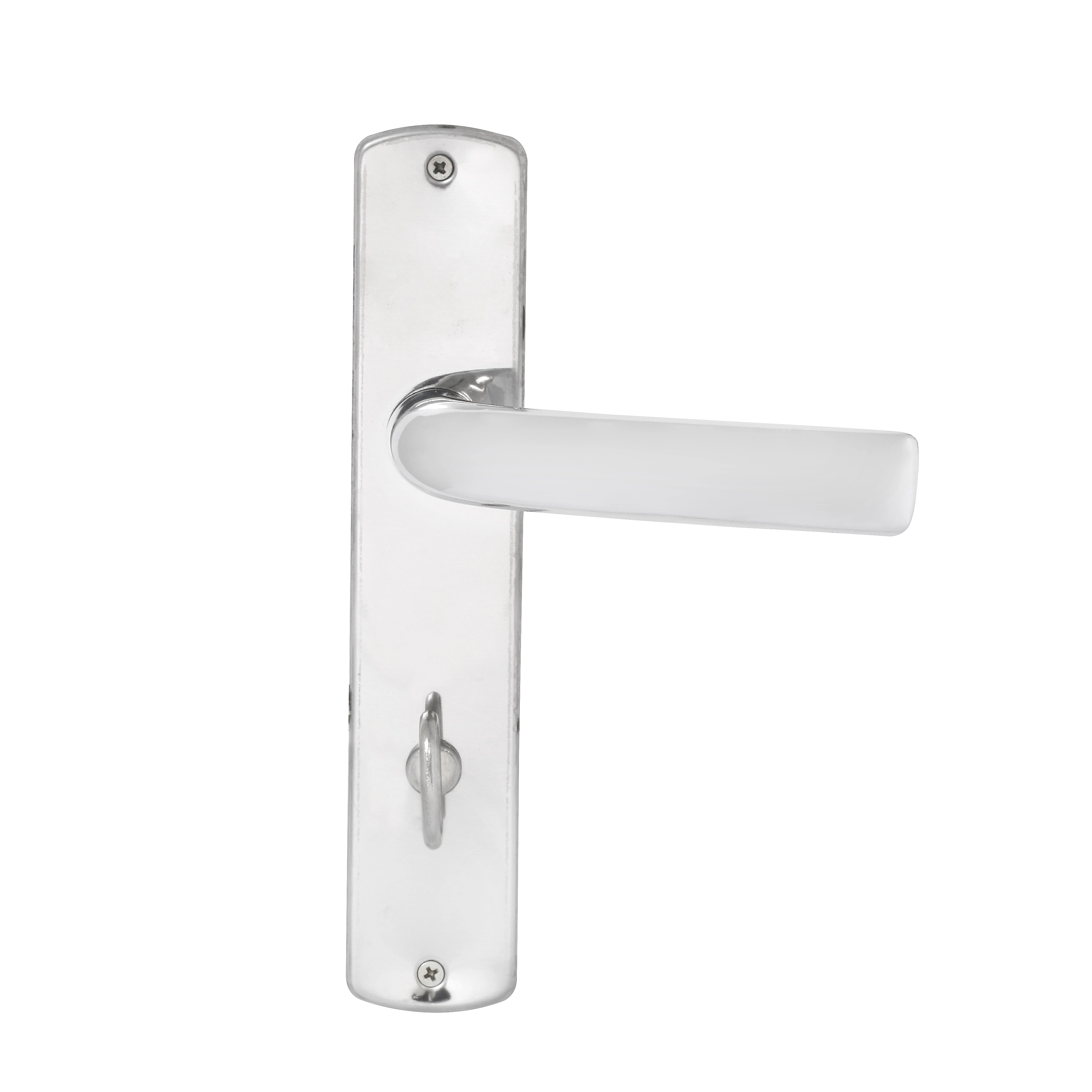 Fechadura para Porta do Banheiro Arouca Romana Z Cromado 55mm Aço Inox Chave Simples