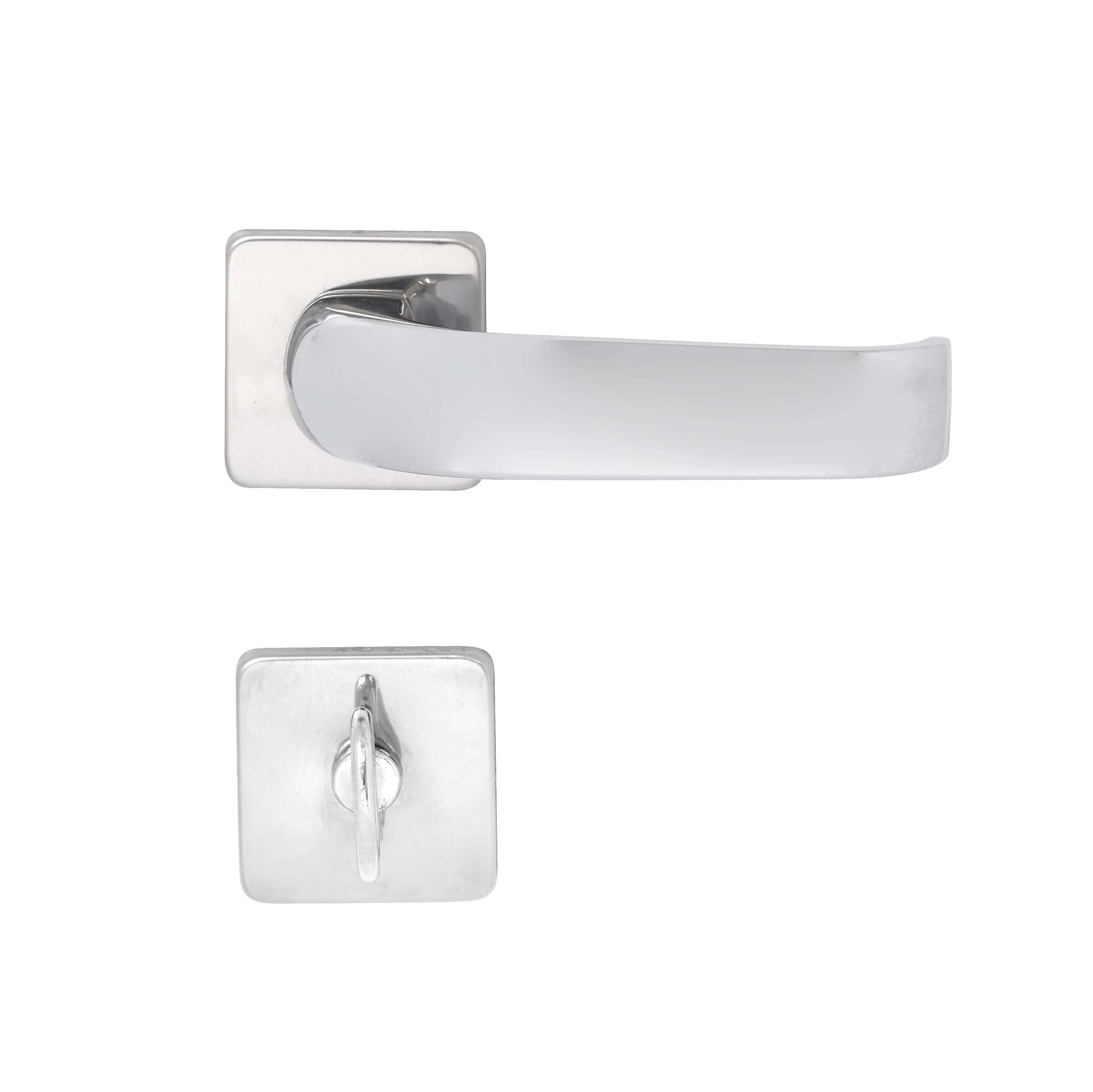 Fechadura Arouca para Porta do Banheiro Cromado 40mm Chave Simples Una Z