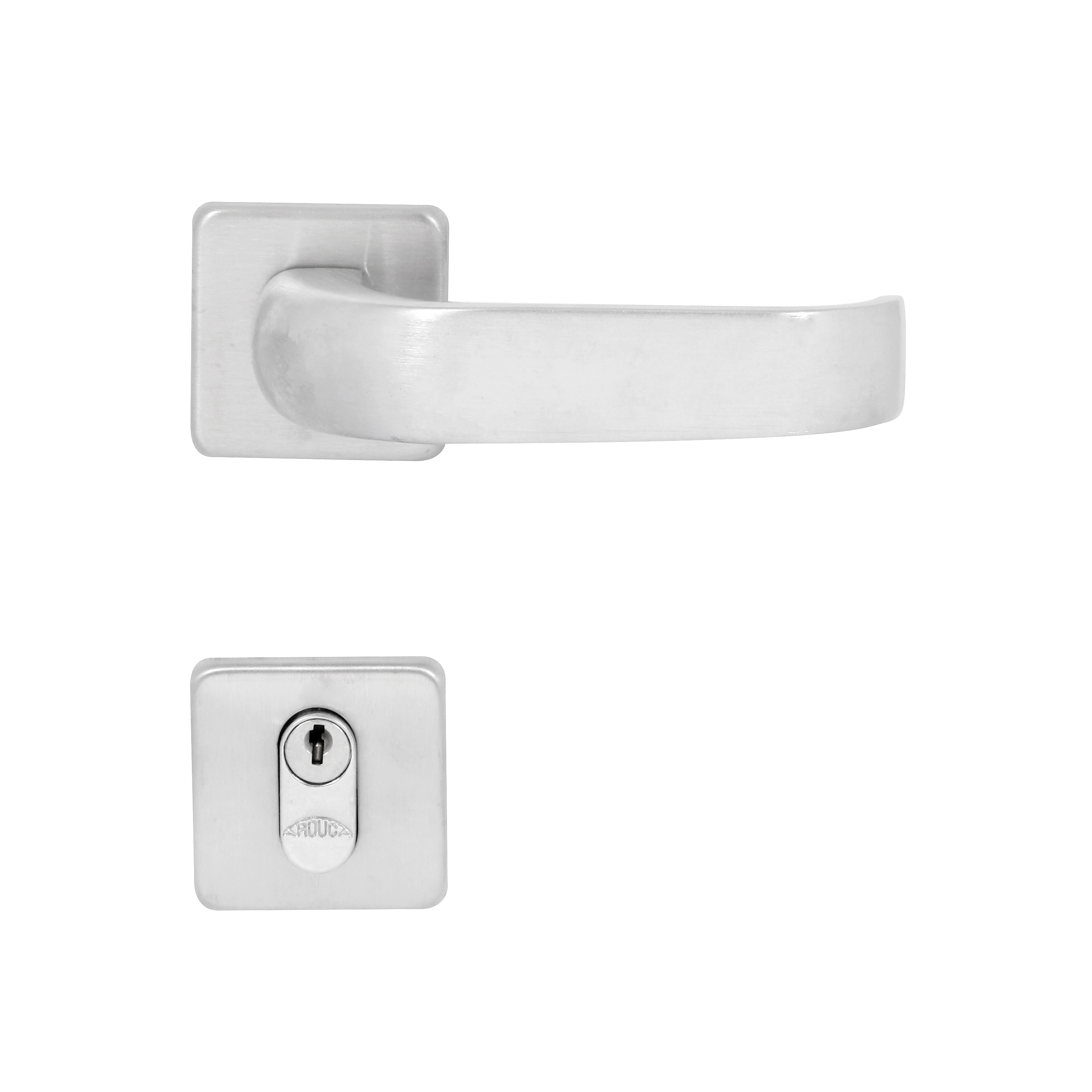 Fechadura para Porta de Entrada Acetinado 40mm Comum com Roseta Una Z Arouca