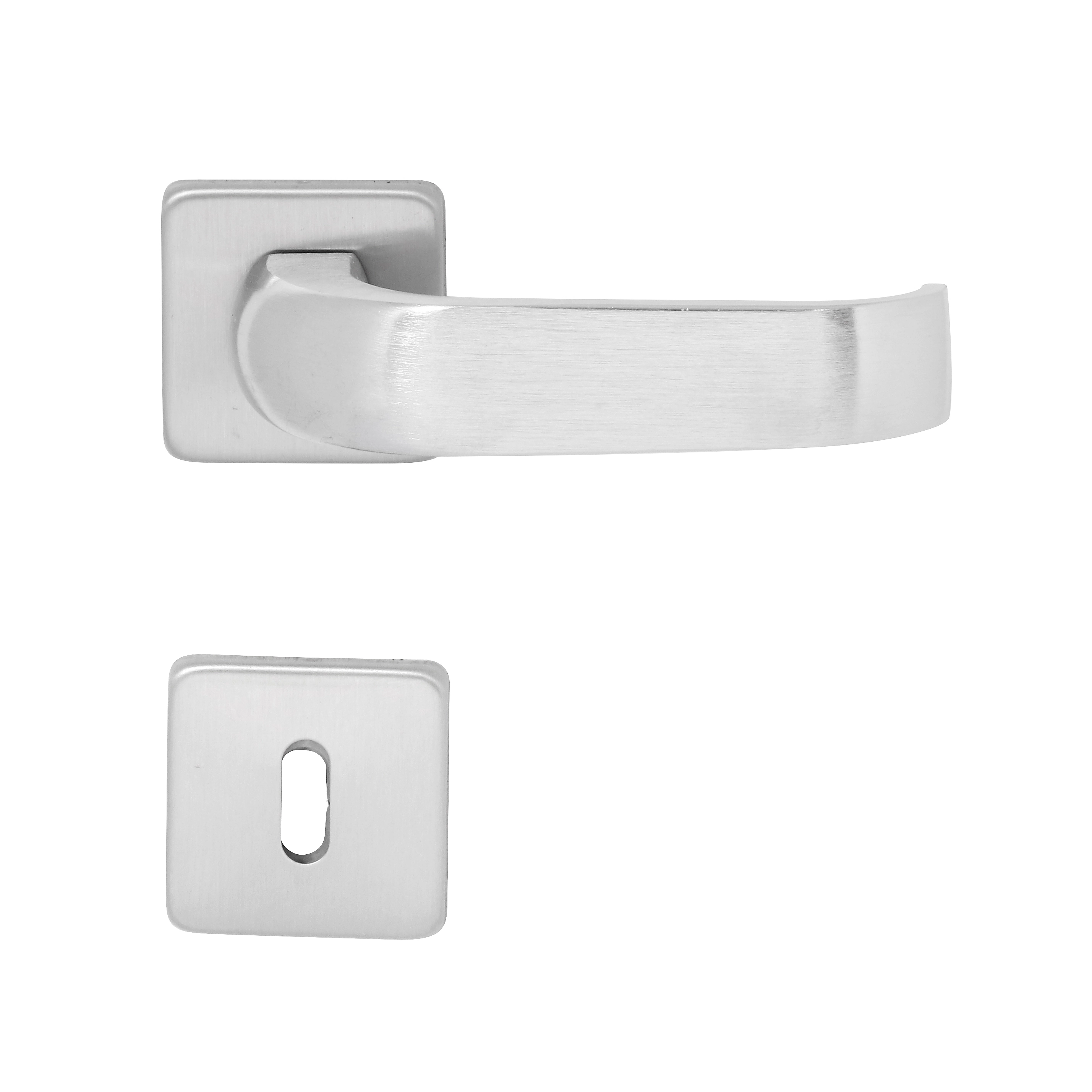 Fechadura para Porta Interna Acetinado 40mm Comum com Roseta Una Z Arouca