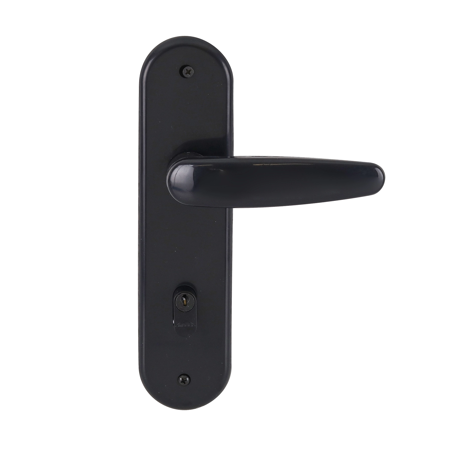 Fechadura para Porta de Entrada Arouca Polo Preto 55mm Chave Simples
