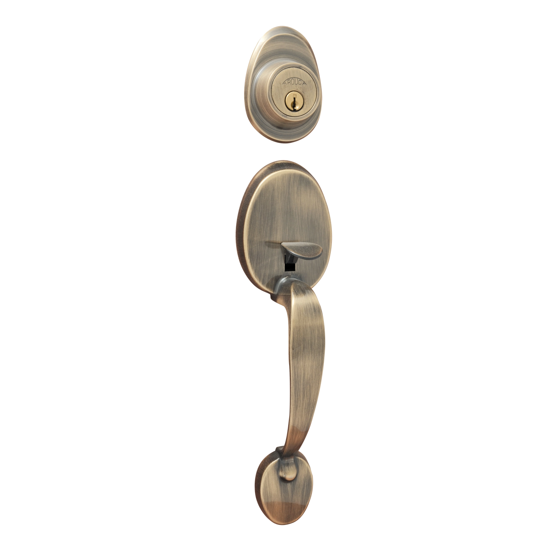 Fechadura Arouca Auxiliar para Porta de Entrada Antique 70mm Chave Simples Blim Blim