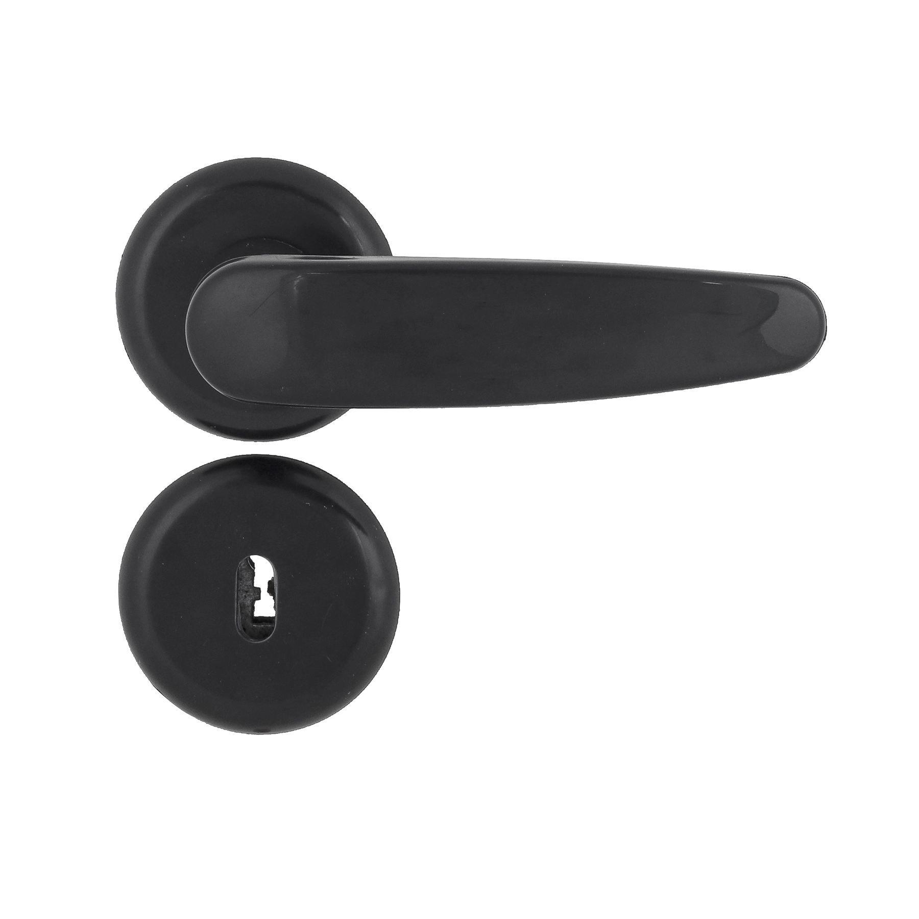Fechadura Arouca para Porta Interna Preto 55mm Chave Simples Polo