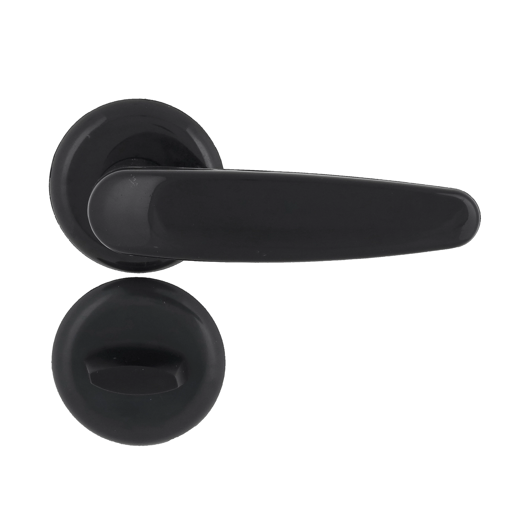 Fechadura Arouca para Porta do Banheiro Preto 55mm Chave Simples Polo