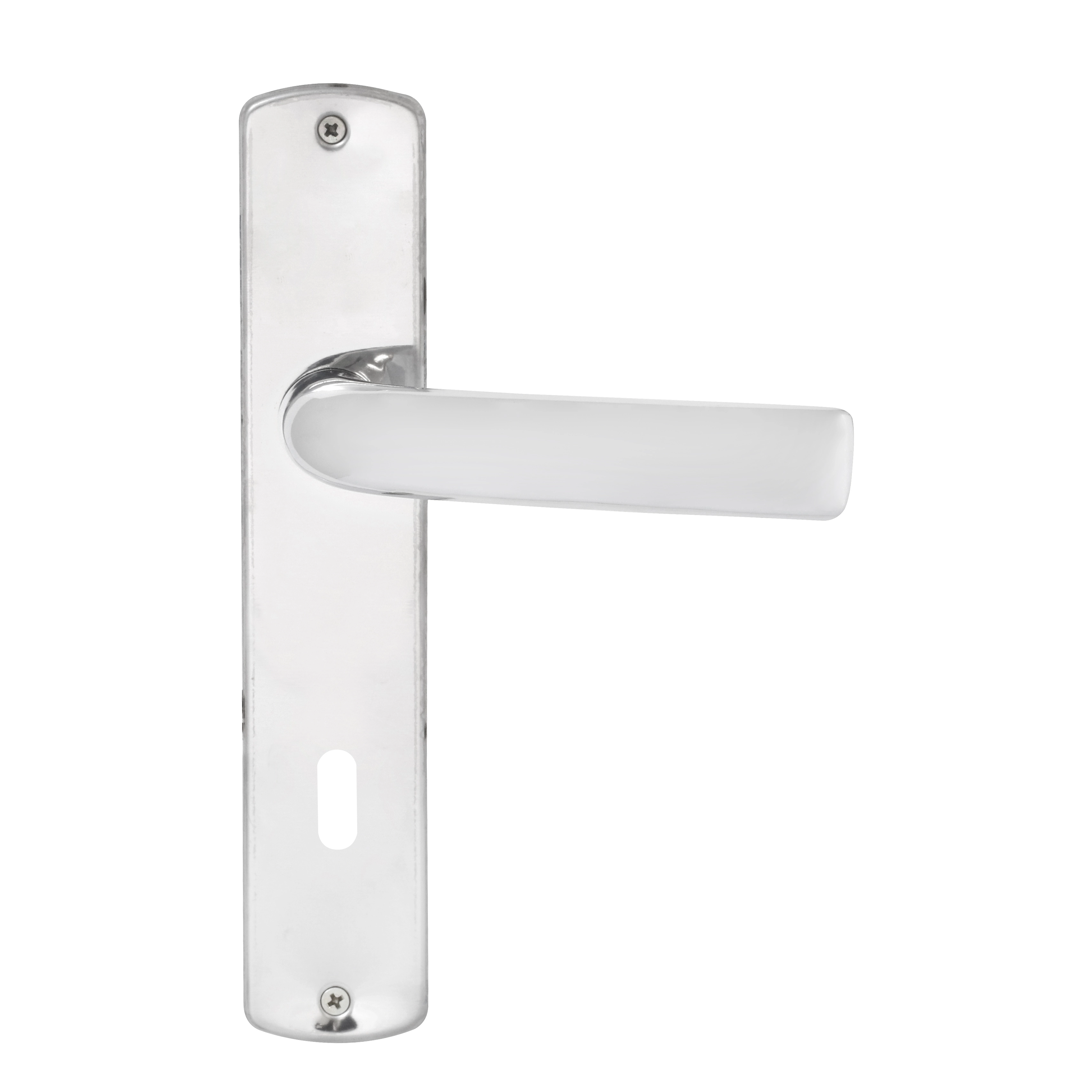 Fechadura para Porta Interna Arouca Romana Z Cromado 55mm Aço Inox Chave Simples