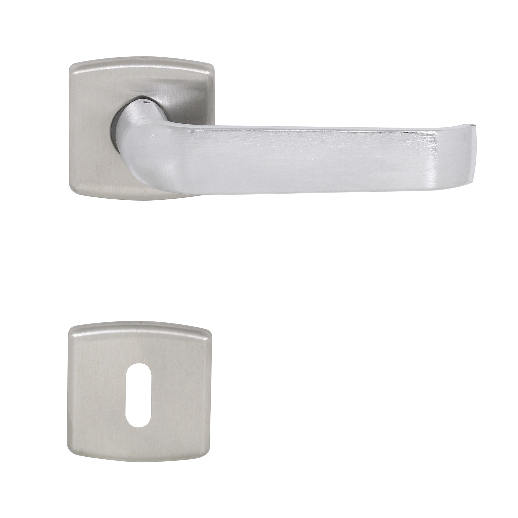 Fechadura para Porta Interna Arouca Victoria Acetinado 45mm Aço Inox Chave Simples