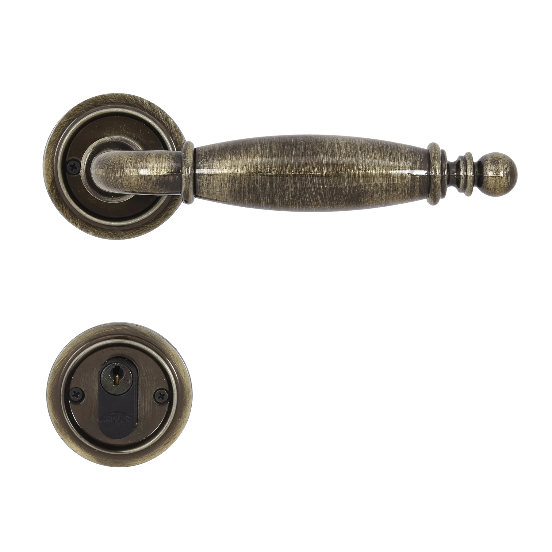 Fechadura Arouca para Porta de Entrada Antique 55mm Chave Simples Cambridge