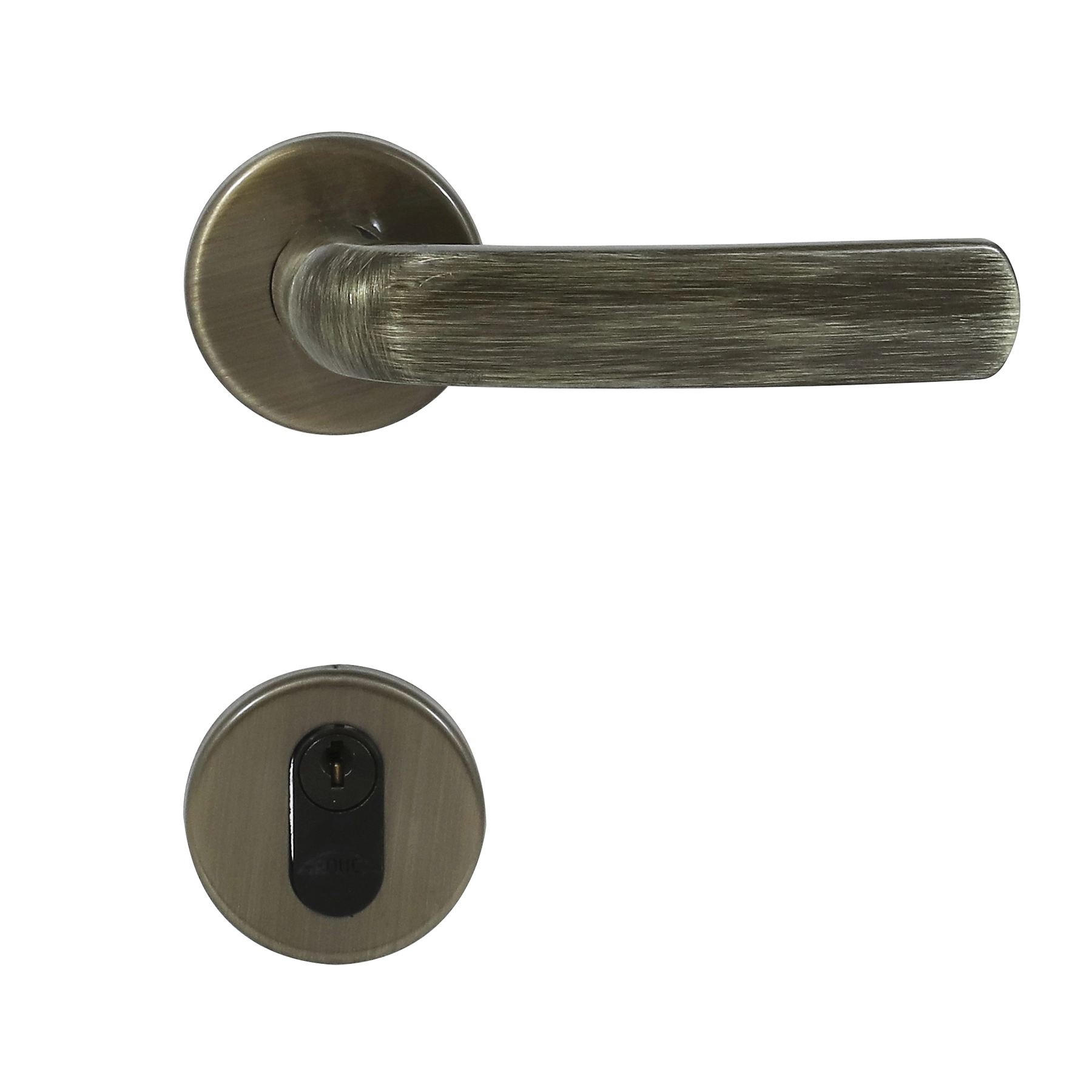 Fechadura para Porta de Entrada Arouca Idea Antique (Oxidado) 40mm Aço Inox Chave Simples