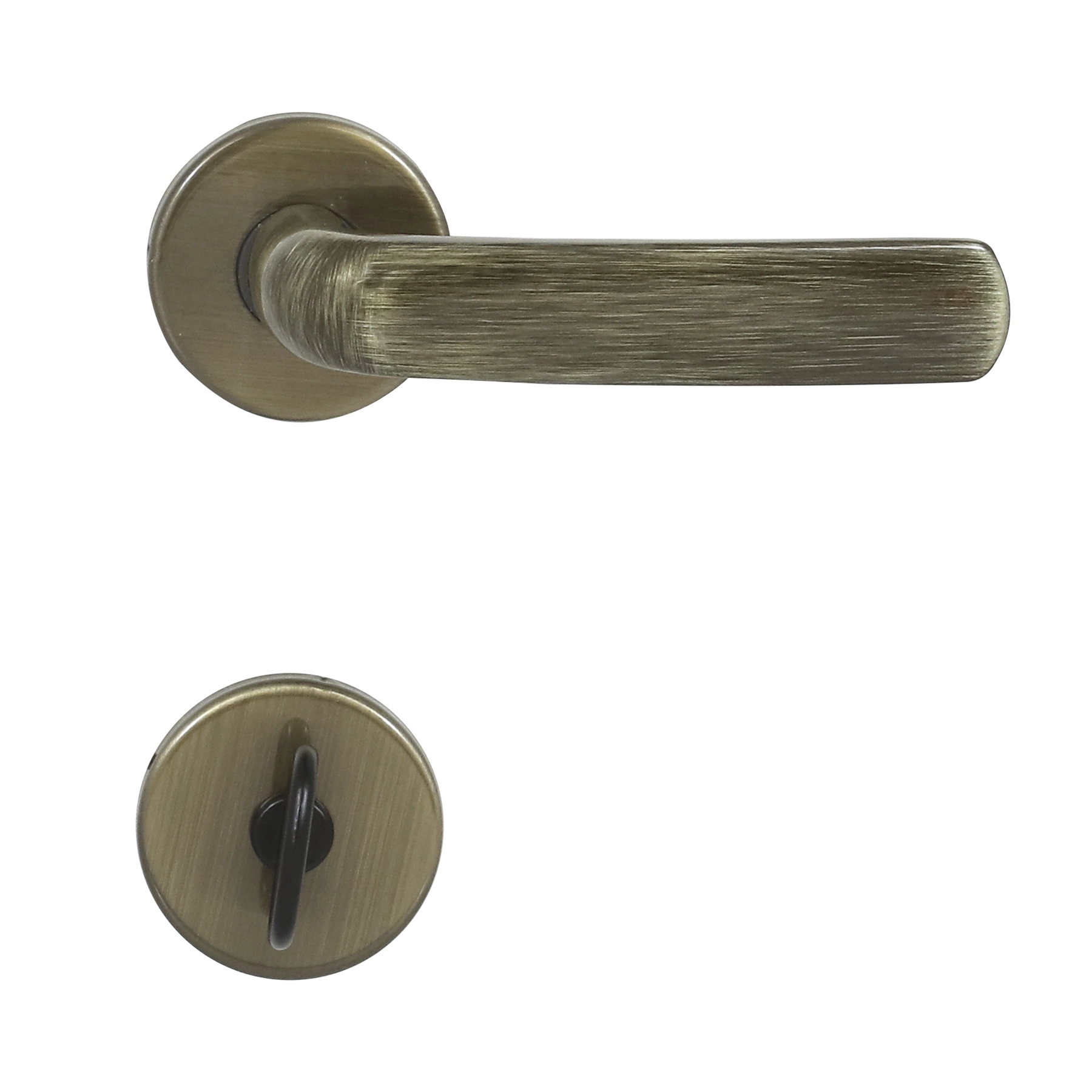 Fechadura para Porta do Banheiro Arouca Idea Antique (Oxidado) 40mm Aço Inox Chave Simples