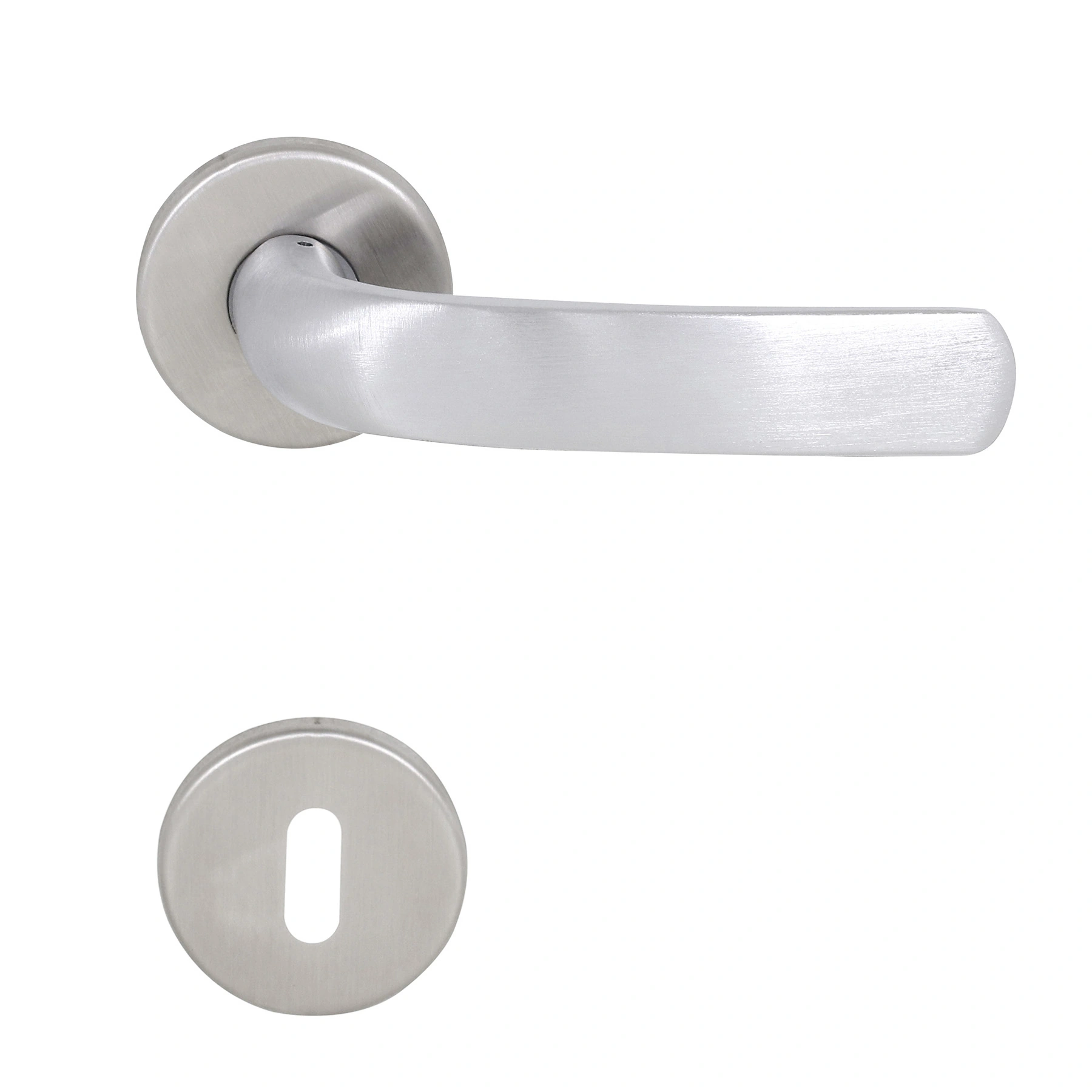 Fechadura para Porta Interna Arouca Idea Acetinado 40mm Aço Inox Chave Simples