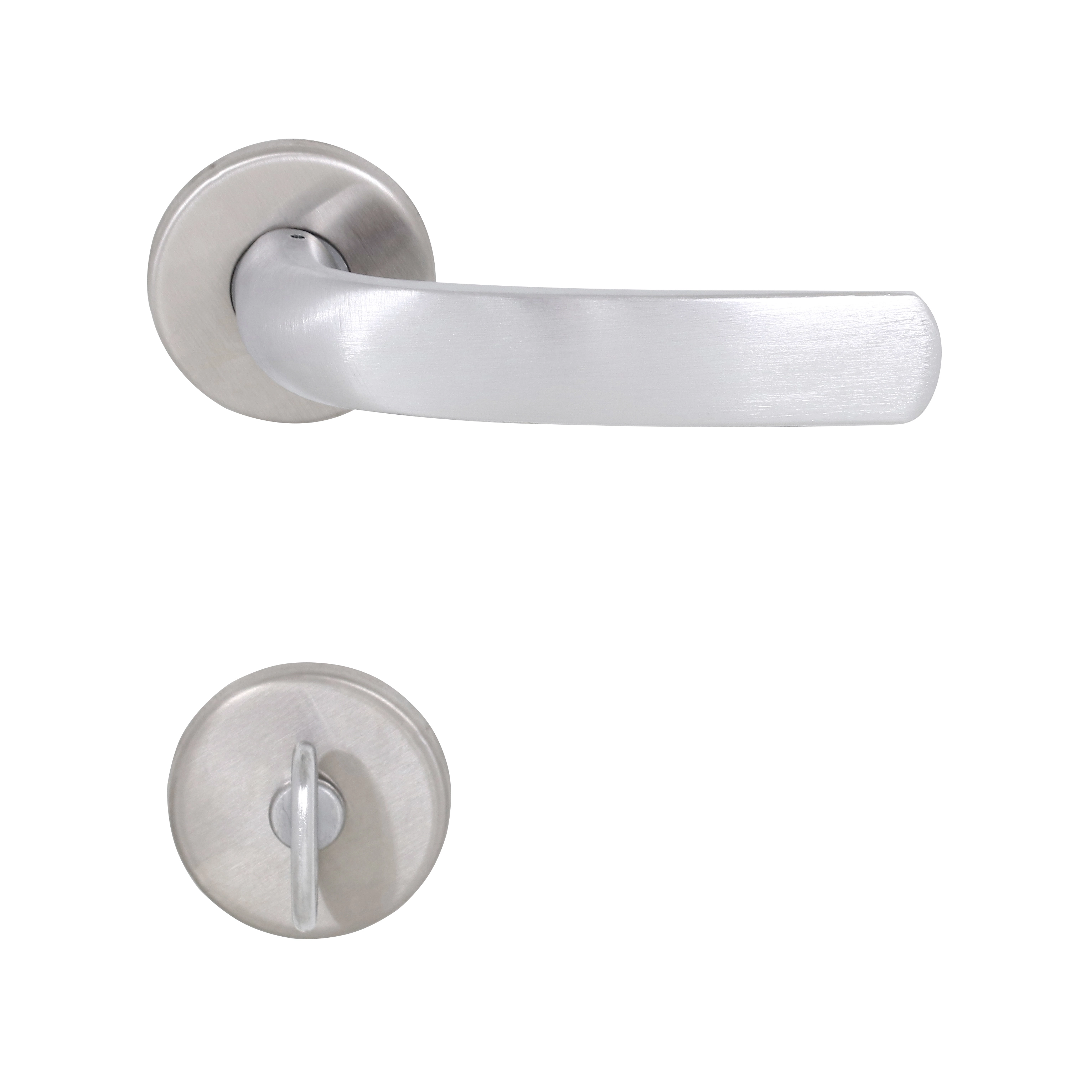 Fechadura para Porta do Banheiro Arouca Idea Acetinado 40mm Aço Inox Chave Simples
