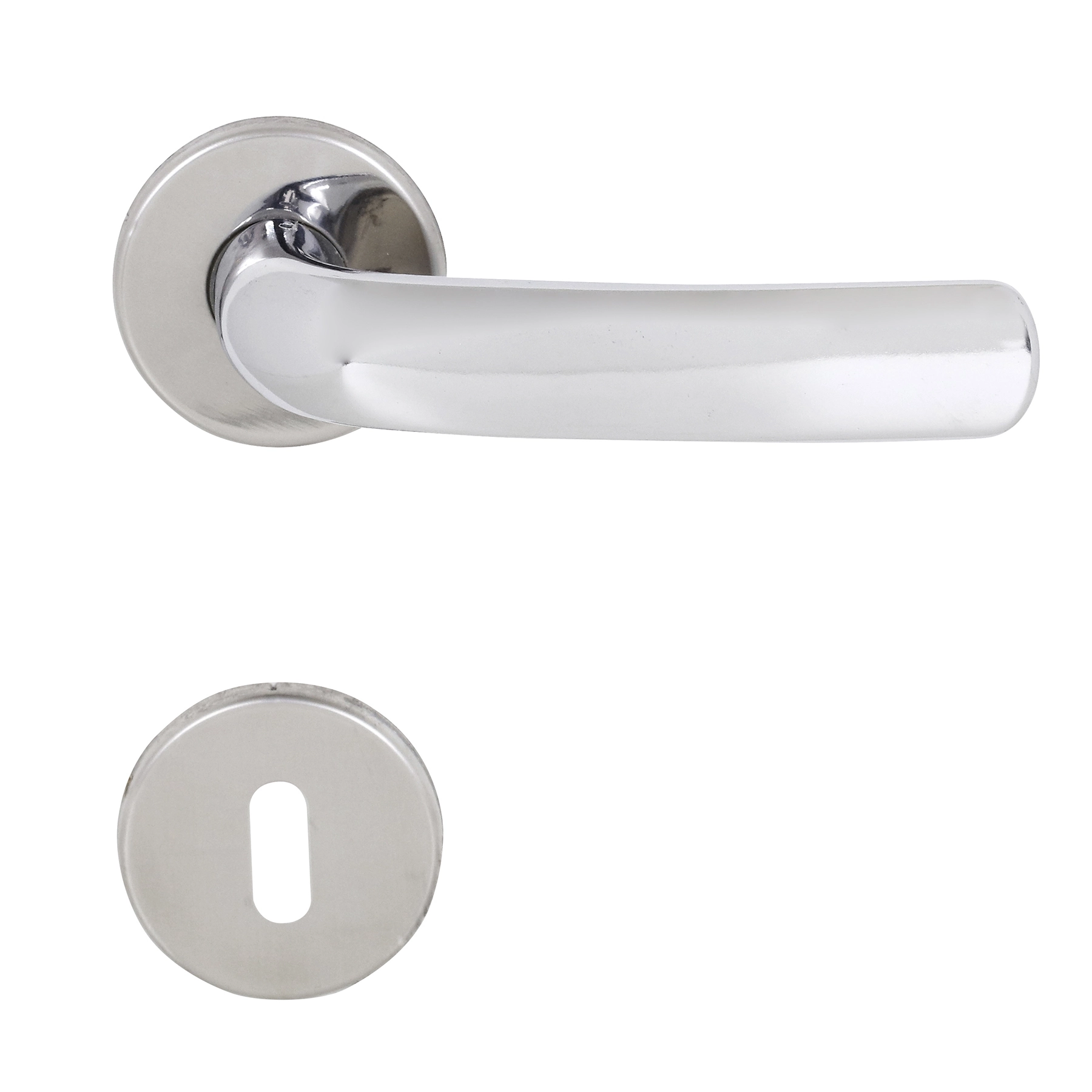 Fechadura para Porta Interna Arouca Idea Cromado 40mm Aço Inox Chave Simples